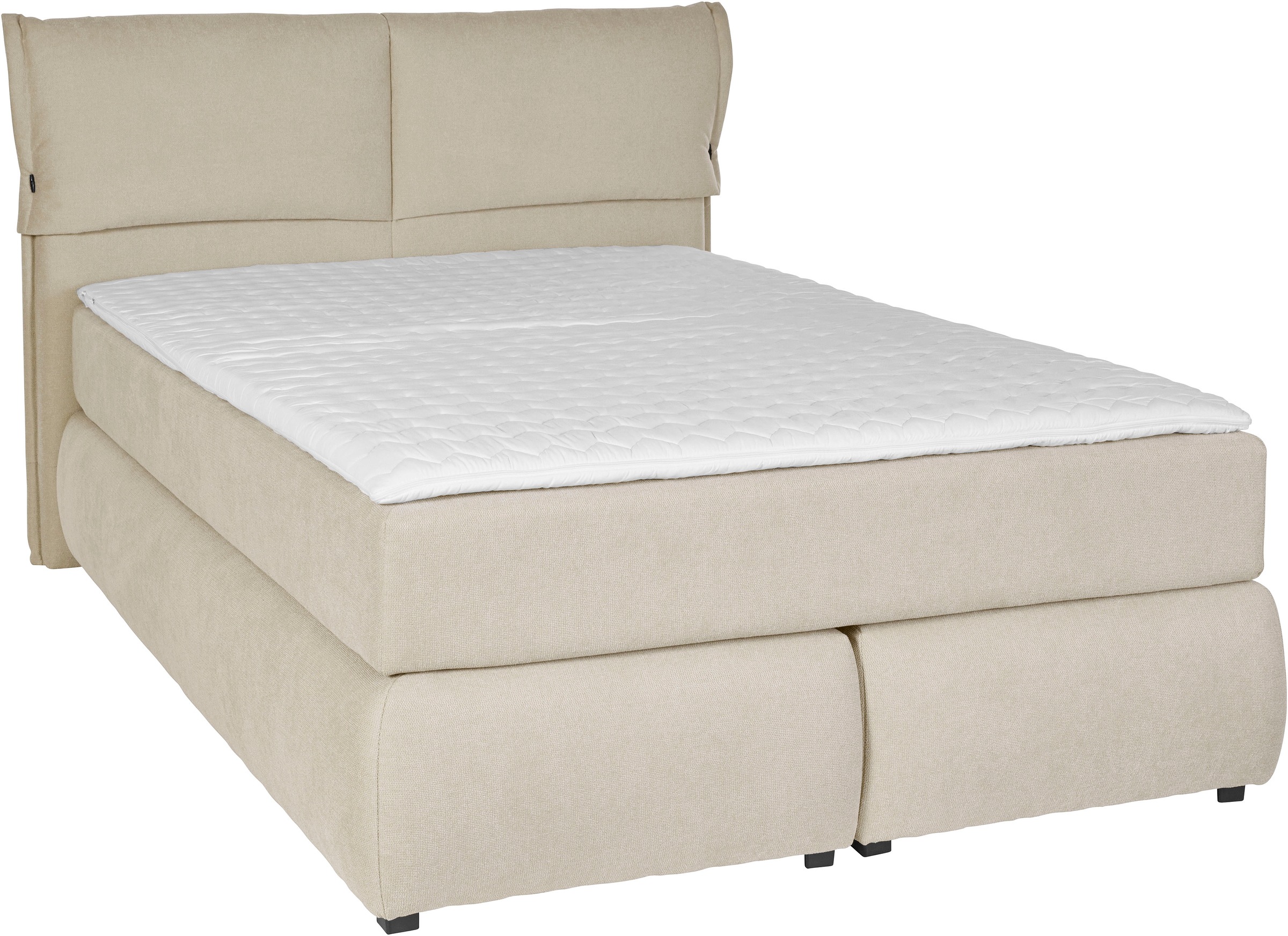 andas Boxspringbett »Jenson«, in 4 Farben, 4 Breiten, 3 Matratzenarten in 2 Härtegraden, Topper