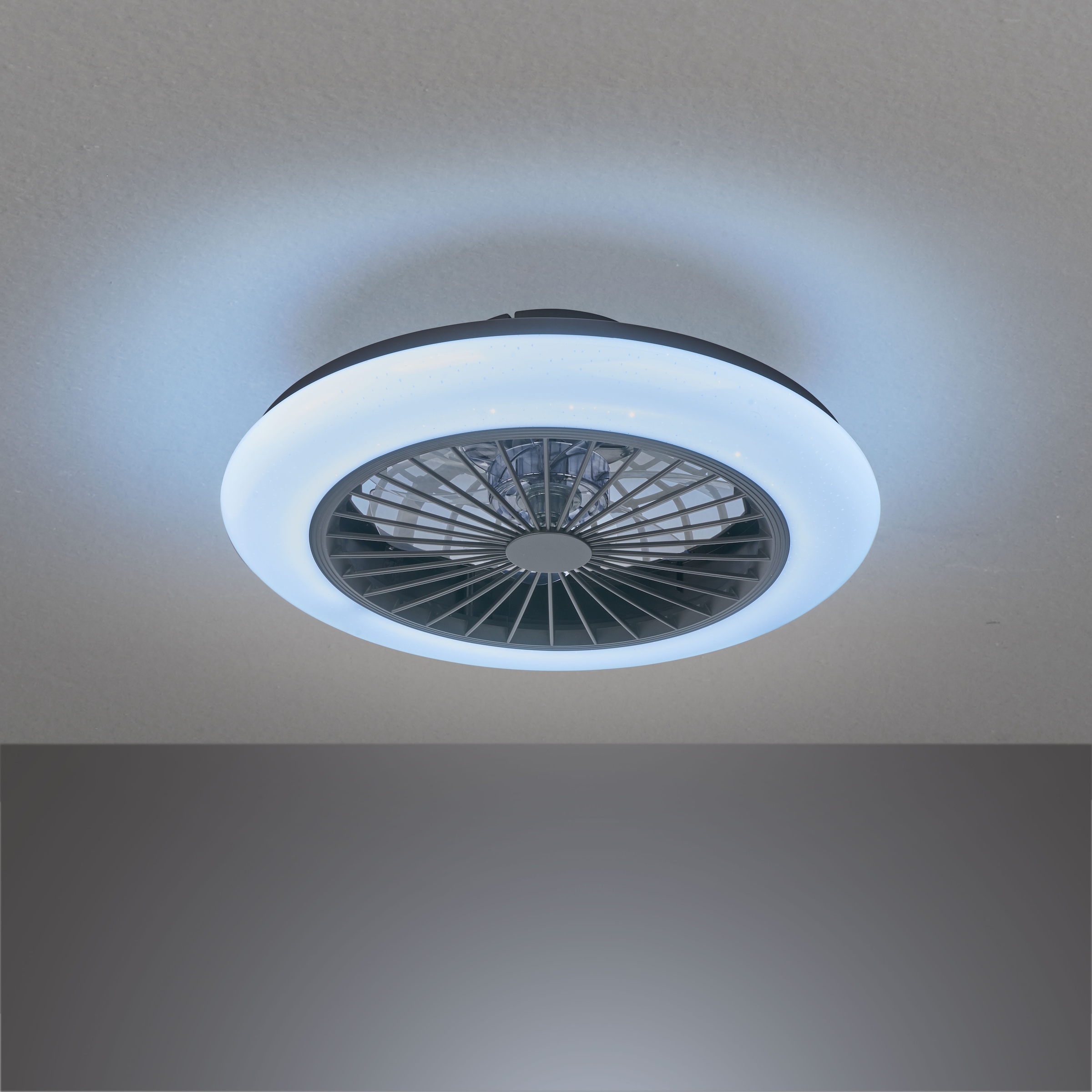 REALITY Leuchten LED Deckenleuchte »Stralsund Deckenventilator« LED-Board 1 Stk. warmweiß - kaltweiß Deckenlampe, Ventilator, Fernbedienung, Ventilator getrennt schaltbar