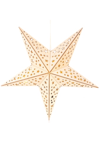 BONETTI LED Stern »Weihnachtsdeko«, Warmweiß, aus Holz, mit Lichterkette kaufen