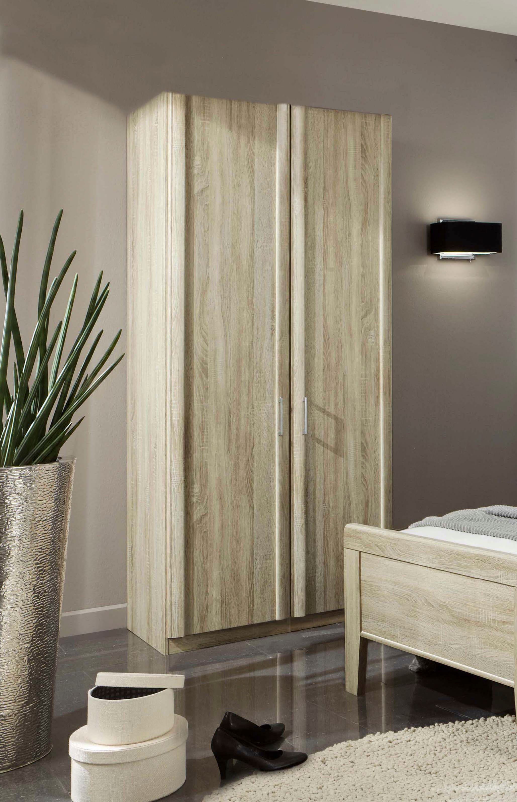 Kleiderschrank WIEMANN "Meran", beige (eiche, sägerau), B:99,4cm H:216cm T:58cm