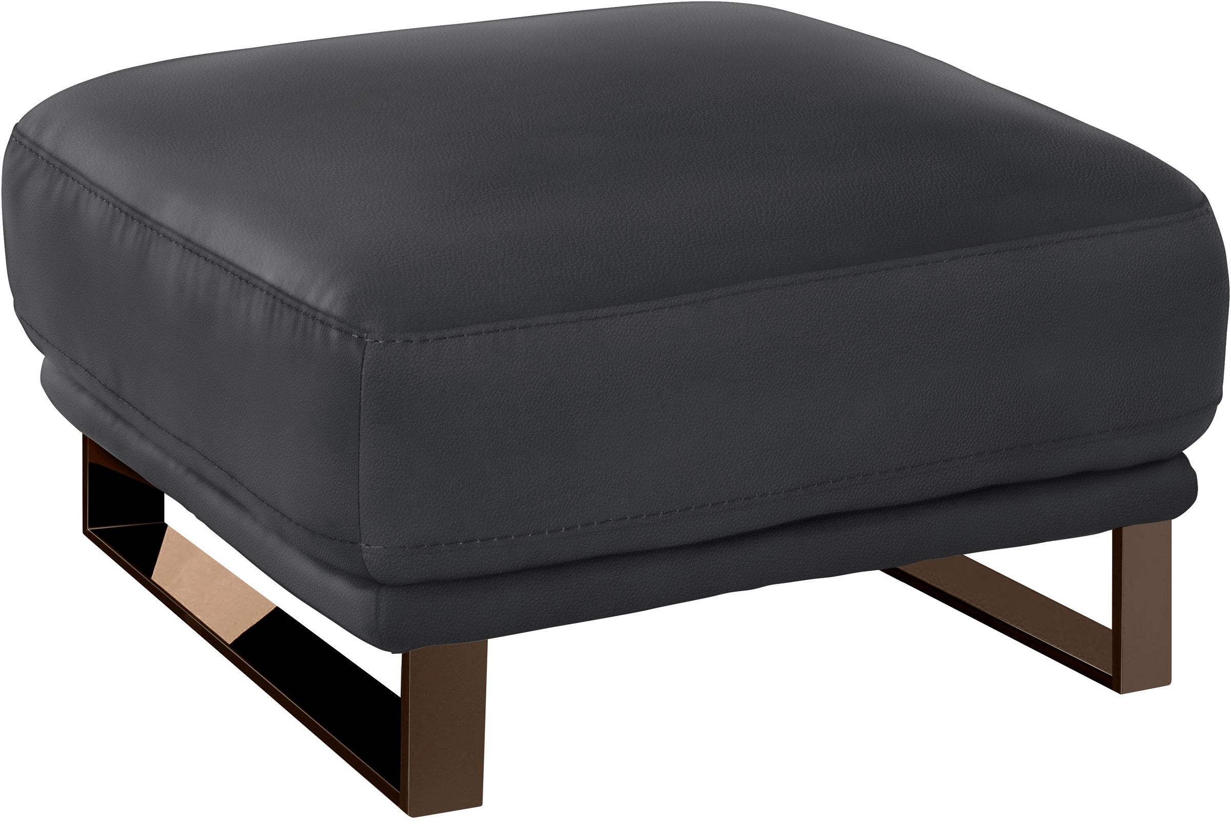 W.SCHILLIG Hocker »montanaa«, mit Metallkufen in Bronze pulverbeschichtet, Breite 71 cm
