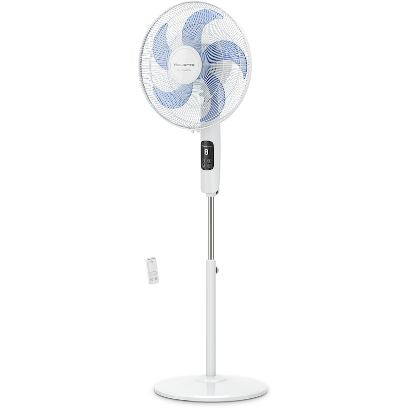 ROWENTA Standventilator »VU5450 Turbo Silence« 40 cm Durchmesser 35 dB(A), 8 Geschwindigkeiten, Fernbedienung, digitaler 8 h Timer Weiß...