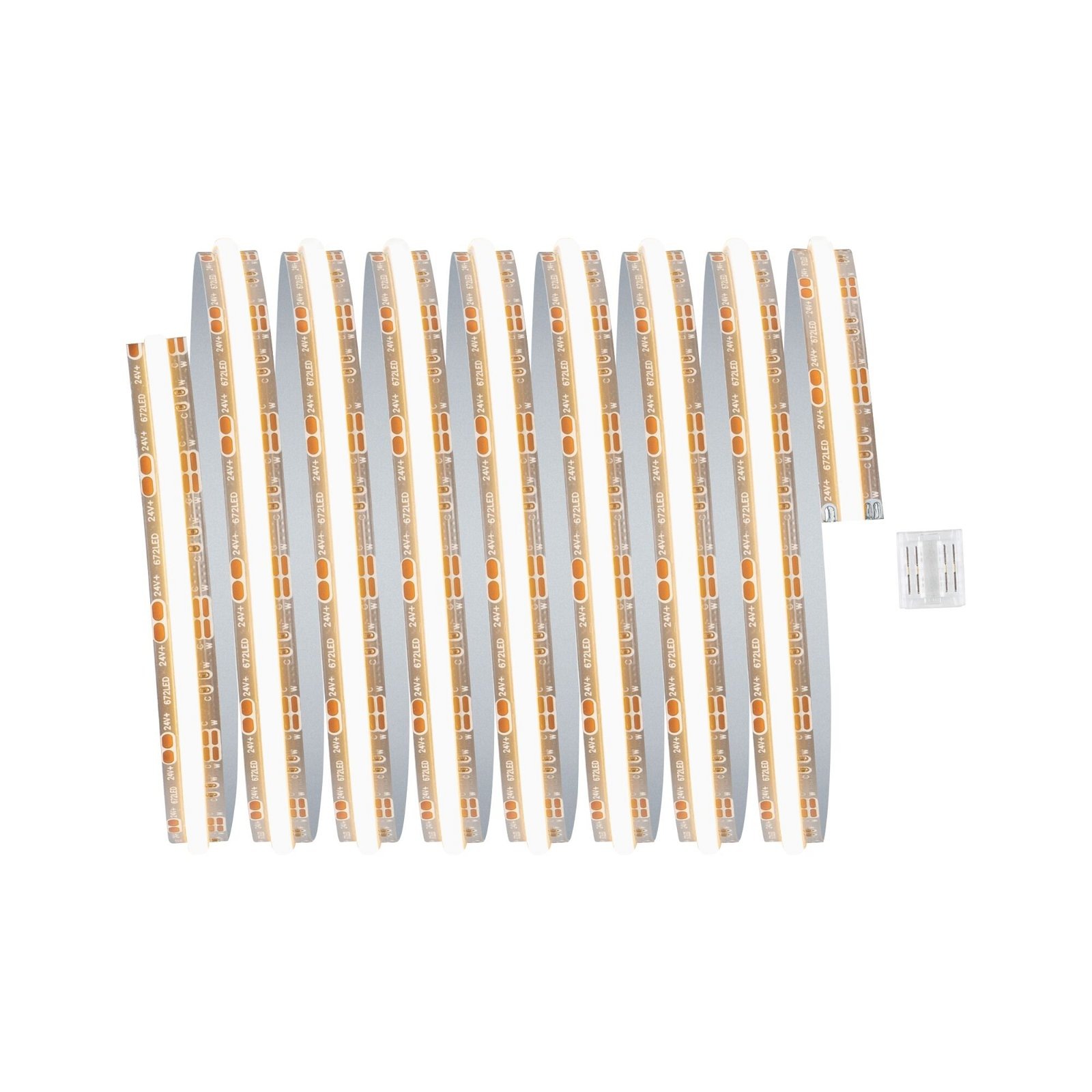 Paulmann LED-Streifen »MaxLED 1000 Stripe 2,5m 23,5W 24V silber Kunststoff«, 1 St.-flammig, Full-Line COB 2700-6500K TunableWhite
