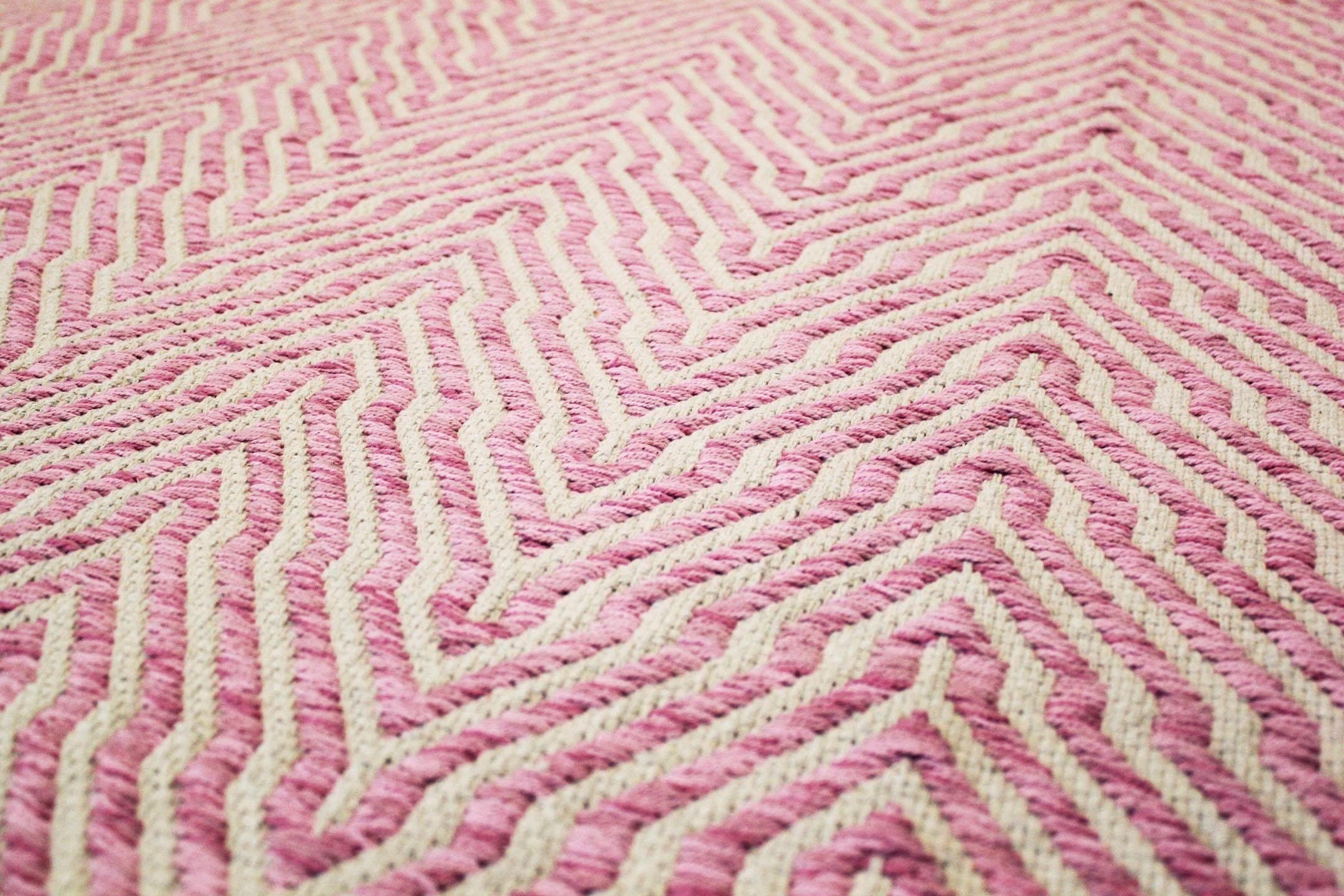 calo-deluxe Teppich »Luba 433«, rechteckig, 7 mm Höhe, reine Baumwolle, handgewebt, Wohnzimmer, Kinderzimmer
