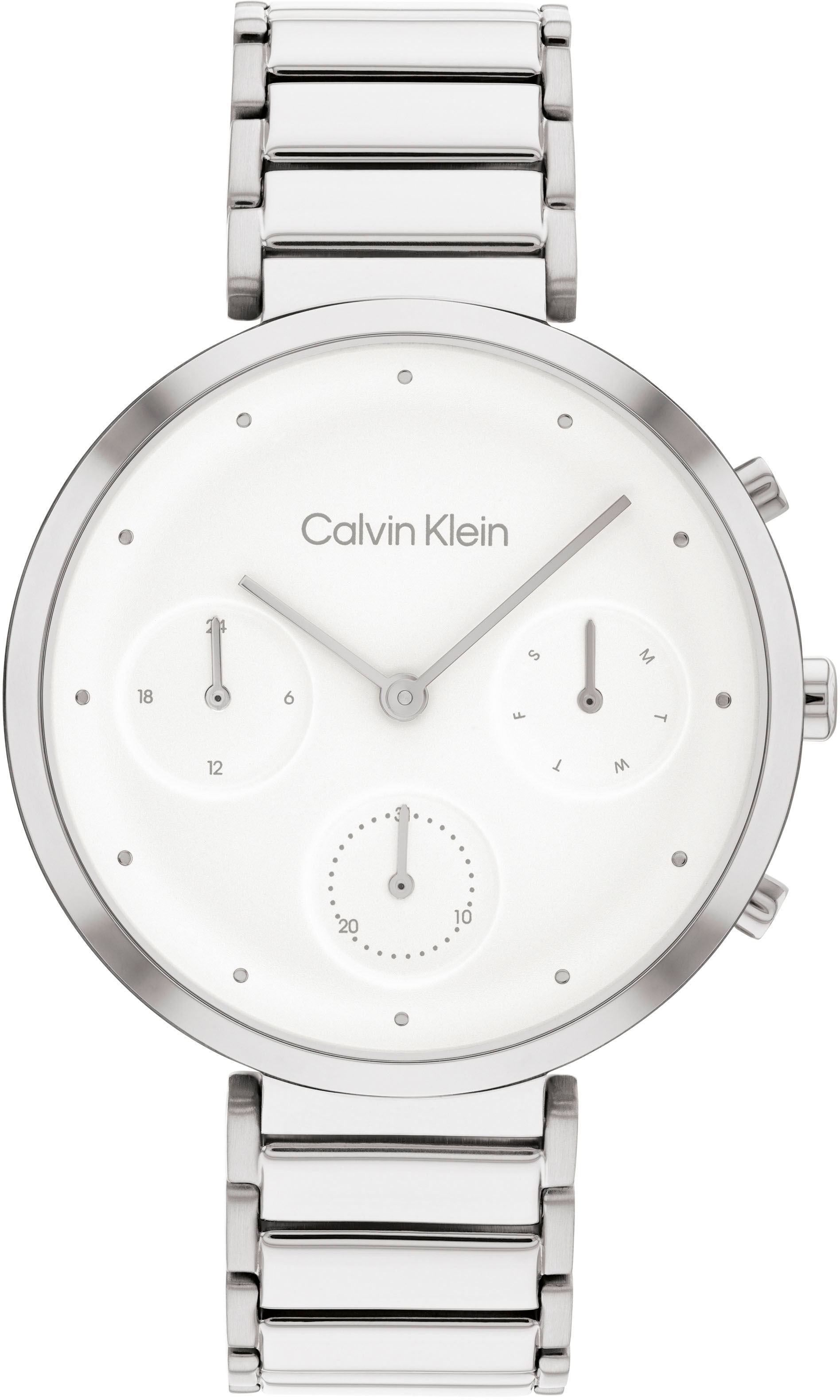 Calvin Klein Multifunktionsuhr »TIMELESS, 25200282«, Quarzuhr, Armbanduhr, Damenuhr, Datum, 12/24-Stunden-Anzeige