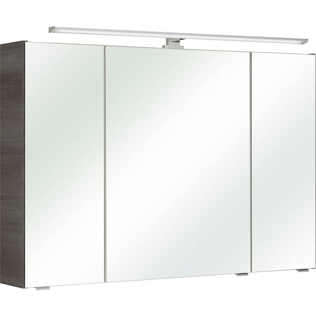 PELIPAL Spiegelschrank »Quickset«, Breite 105 cm, 3-türig, LED-Beleuchtung,  Schalter-/Steckdosenbox auf Raten kaufen