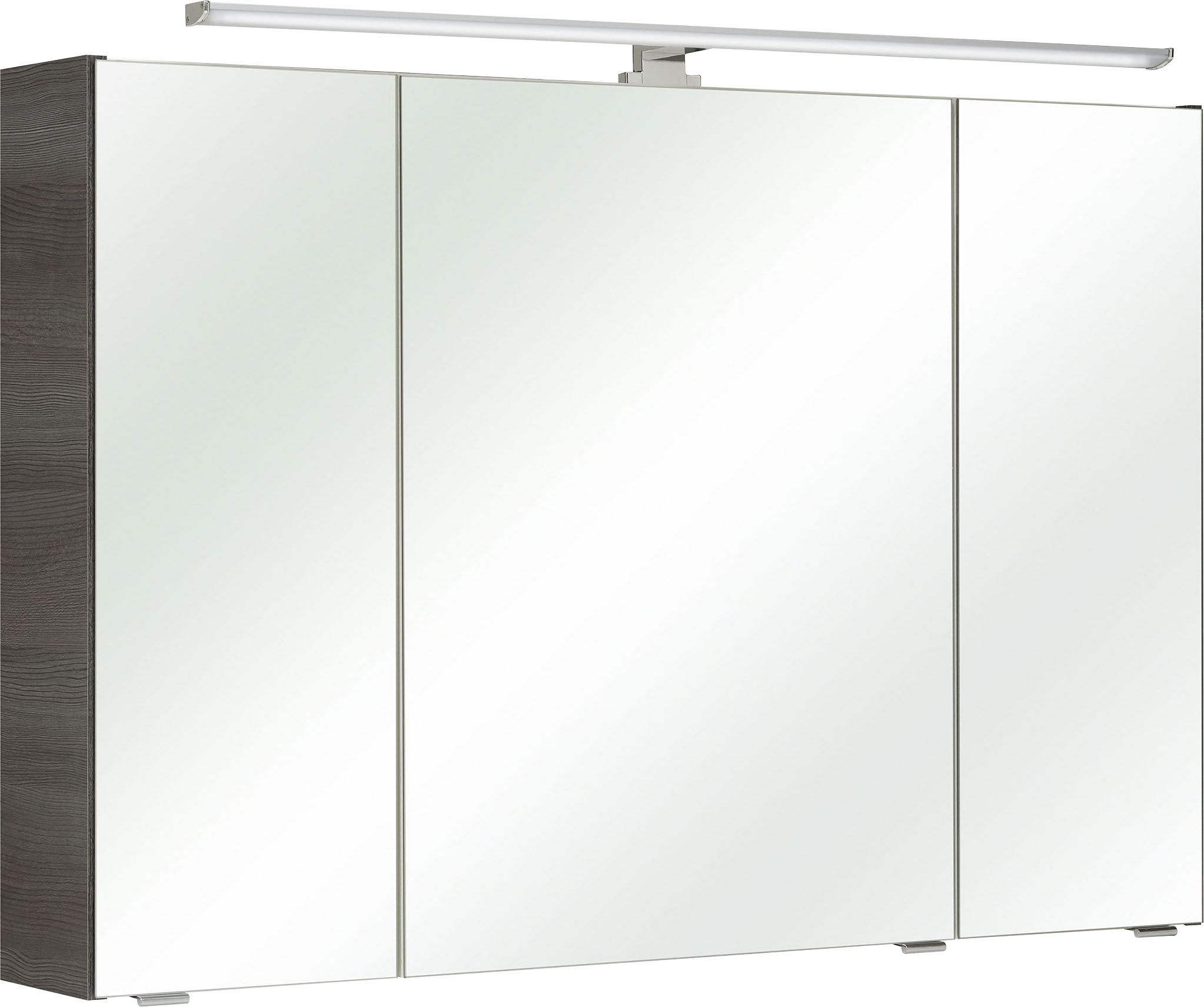 PELIPAL Spiegelschrank »Quickset«, LED-Beleuchtung, Raten Schalter-/Steckdosenbox Breite kaufen auf cm, 3-türig, 105