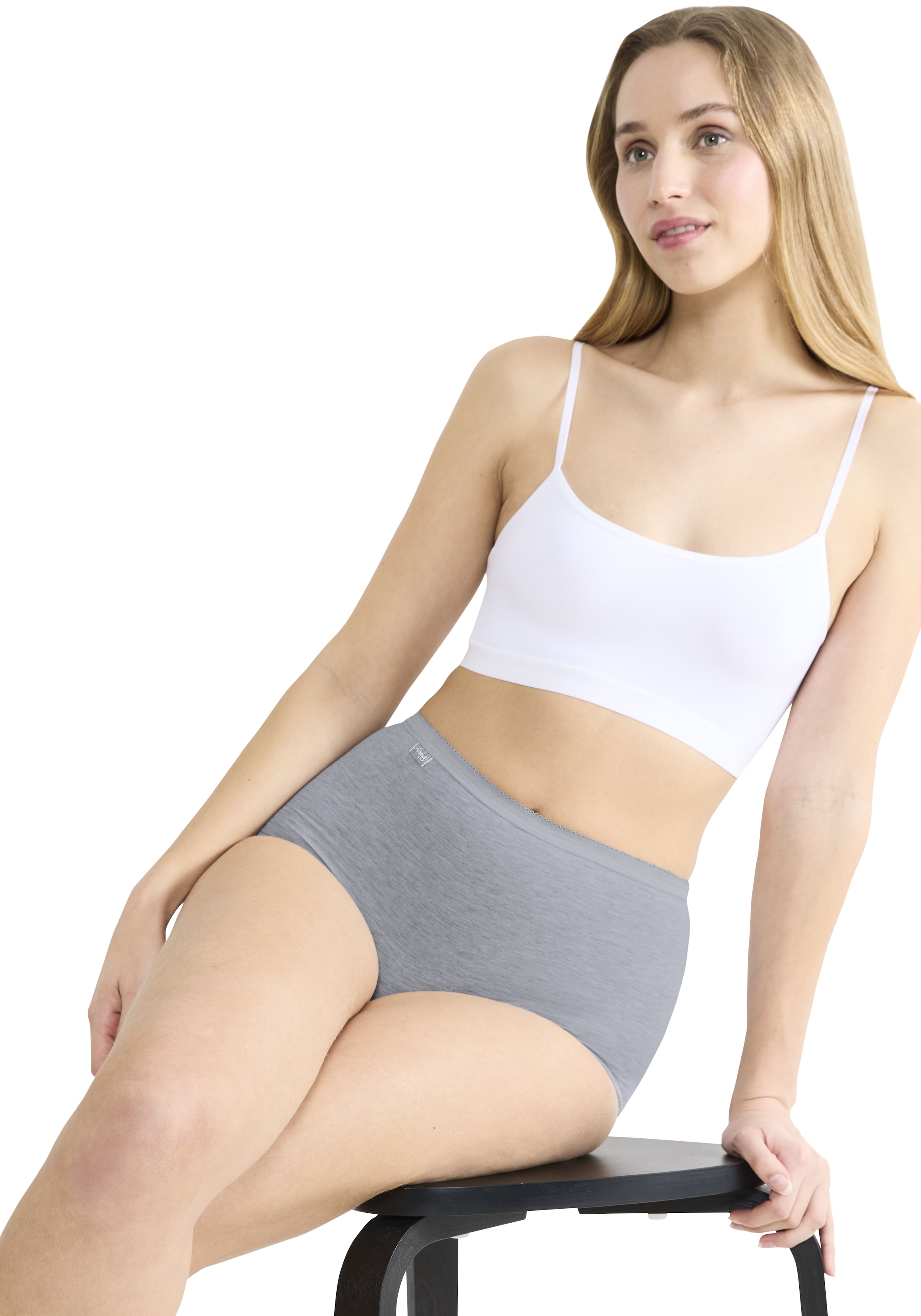 sloggi Maxislip »Basic+«, (4er Pack), Baumwollmischung, weiche Nähte, hohe Taille, elastisch