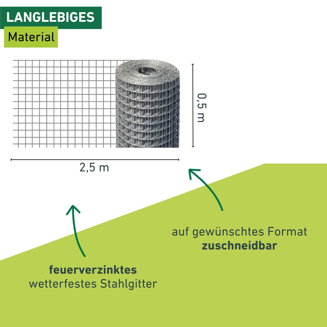 Windhager Voliere »für Tiere und Garten, Drahgitter verzinkt für den Außenbereich« Stahlgitter erhältlich in unterschiedlichen Größen