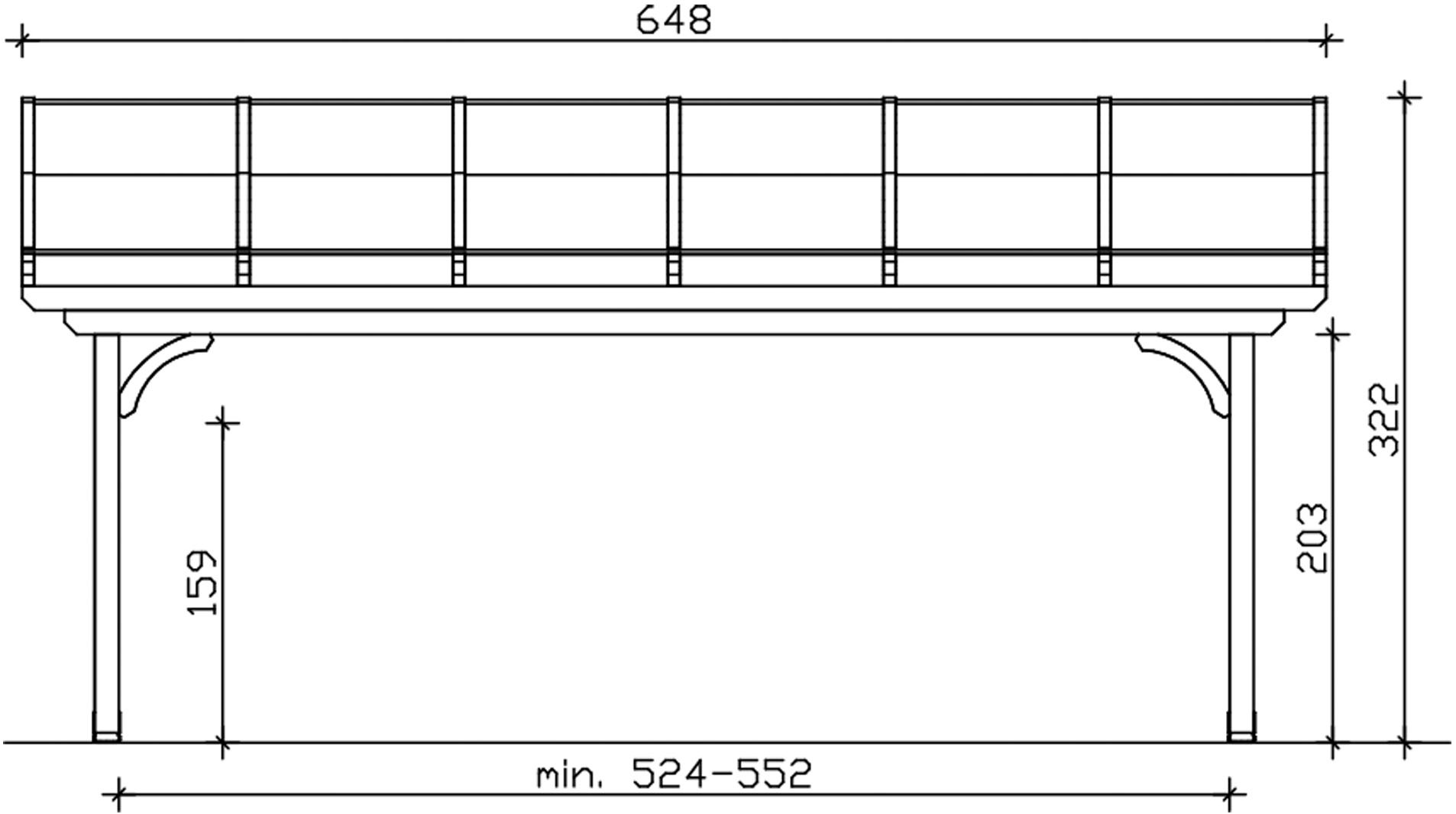 Skanholz Terrassendach »Verona« Leimholz