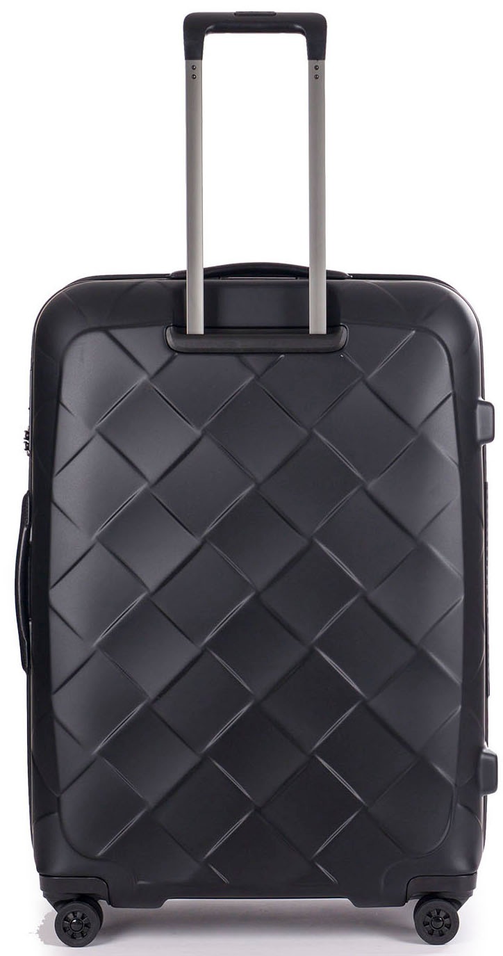 Stratic Hartschalen-Trolley »Leather&More L, matt black«, 4 Rollen, Reisekoffer großer Koffer Aufgabegepäck TSA-Zahlenschloss