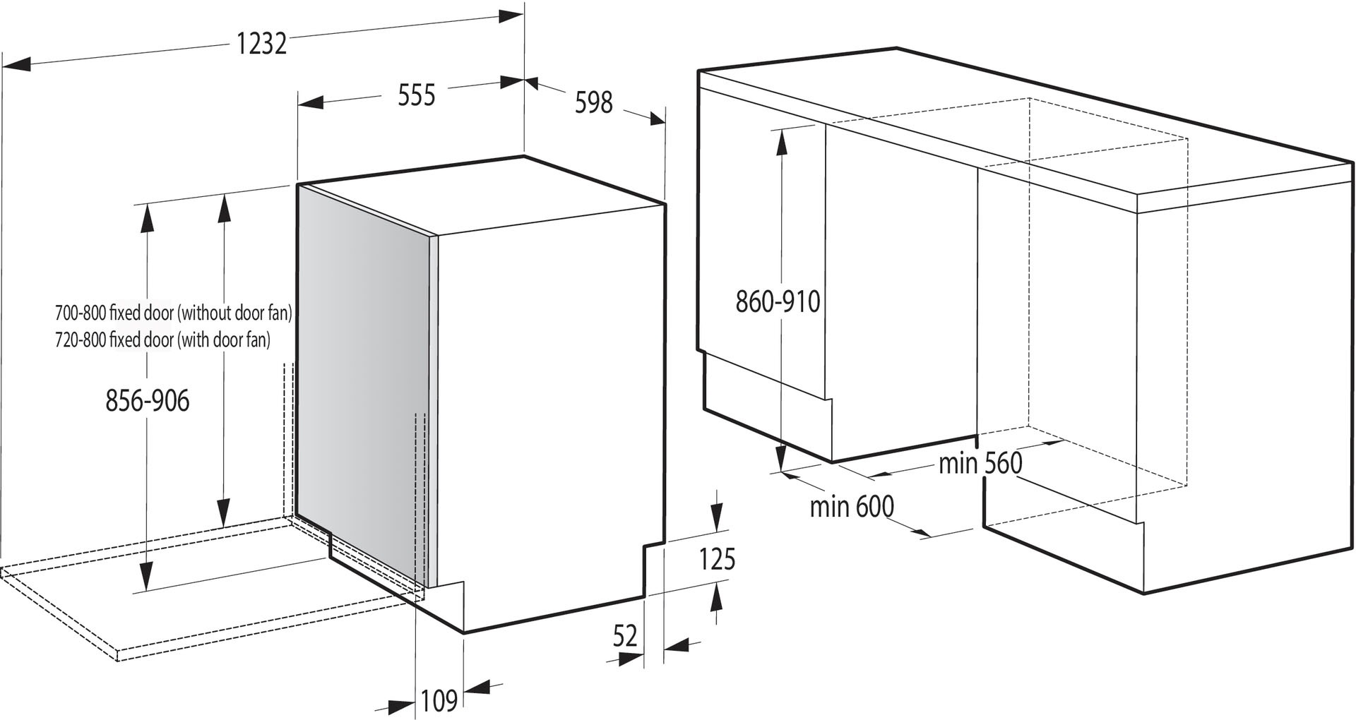 8. Bild von GORENJE vollintegrierbarer Geschirrspüler »GV 693C60 XXL«, GV 693C60 XXL, 7,5 l, 16 Maßgedecke, XXL-Geschirrspüler