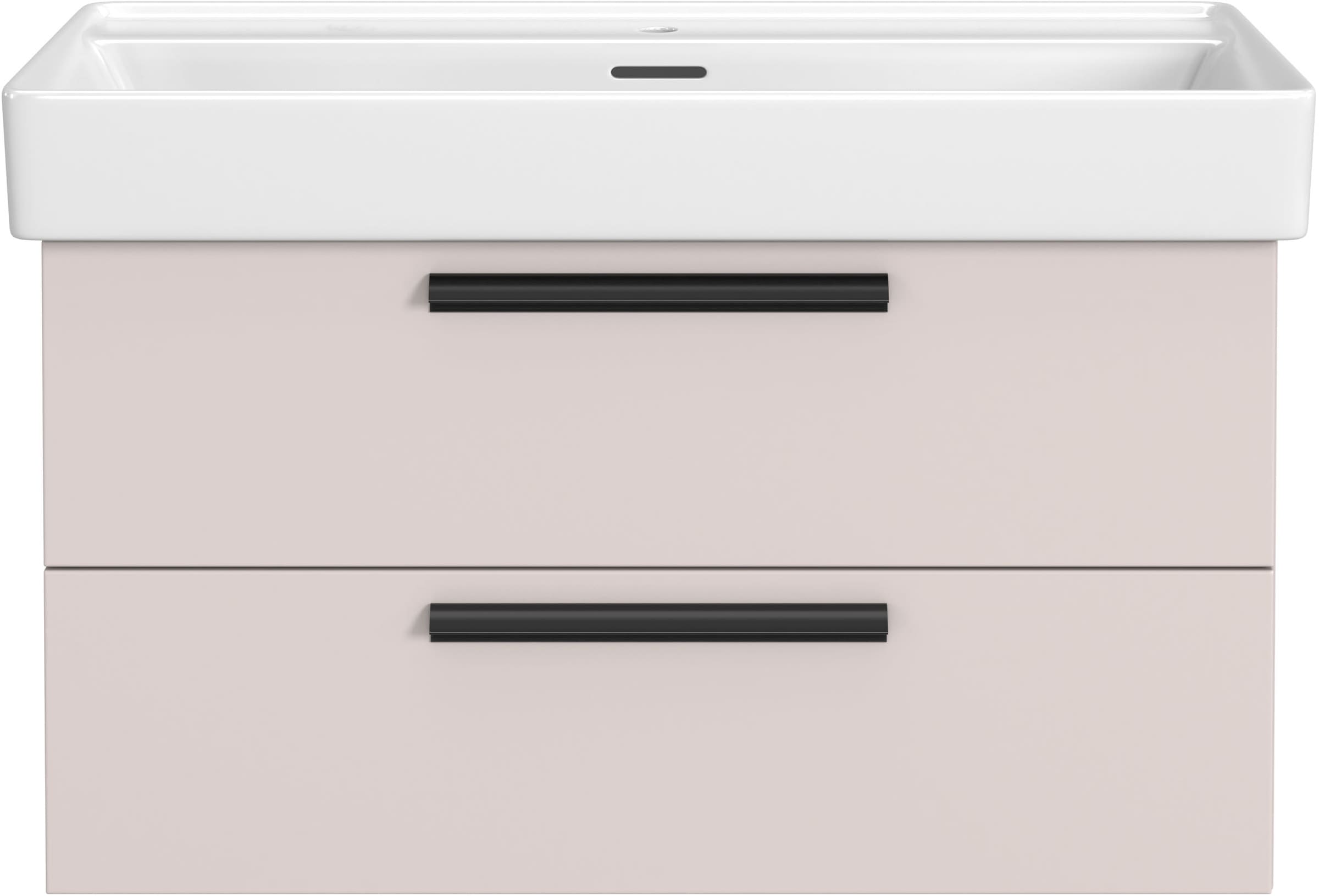 welltime Waschtisch »SALVADA, Softclose-Auszüge, Keramikbecken« Maße (B/T/H): 100/48/63 cm,  Kaschmir, Lochbohrung für eine Armatur, Anti-Finger-Print