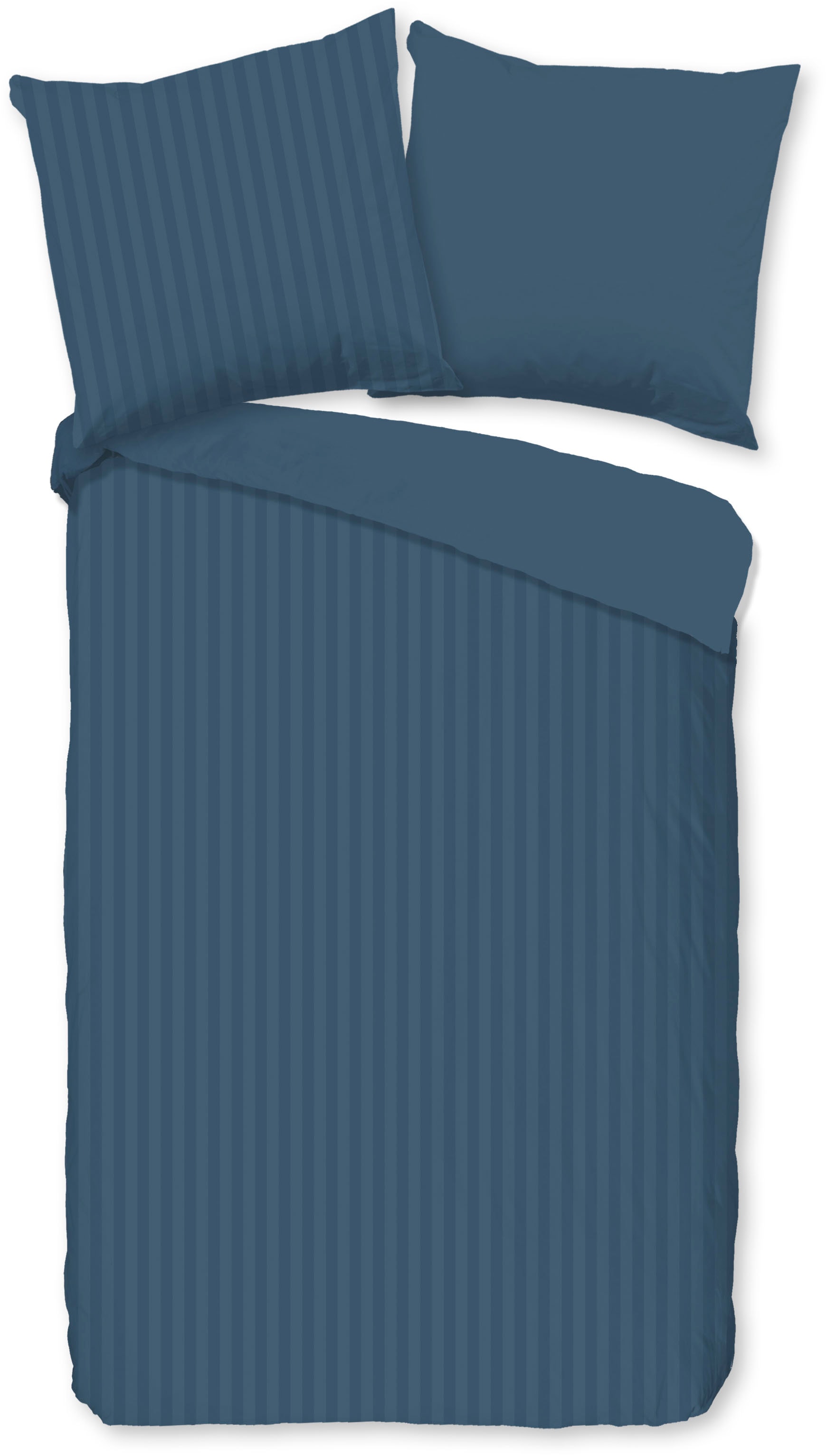 Descanso Wendebettwäsche »Hotel Sevilla« 2 Satin, Reißverschluss, Wende, Luxe, Streifen, uni