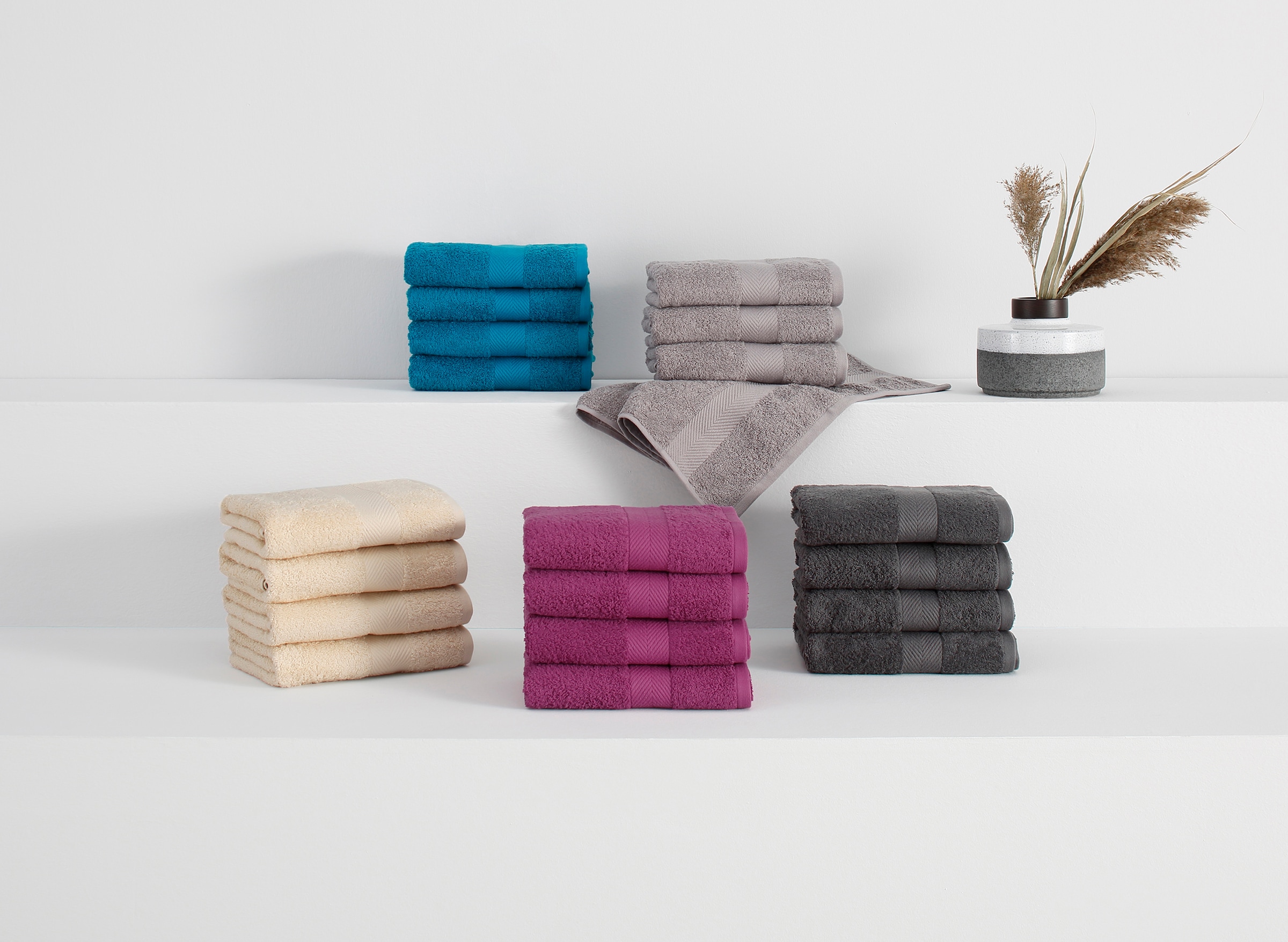 Premium-Qualität Home 100 550g/m², Handtücher bequem schnell aus affaire (4 Baumwolle »Eva«, St.), % und flauschig, bestellen Handtuchset
