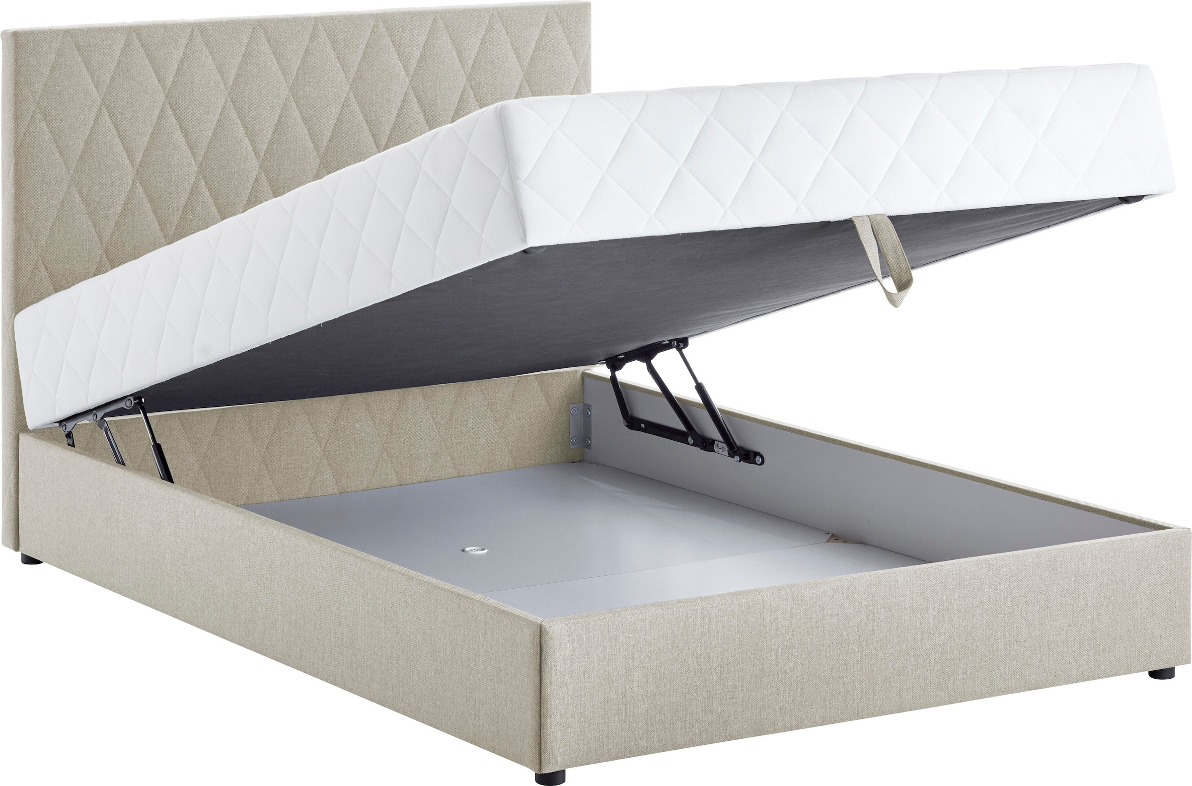 3. Bild von ATLANTIC home collection Boxbett Benita, mit Taschen-Federkernmatratze und Bettkasten