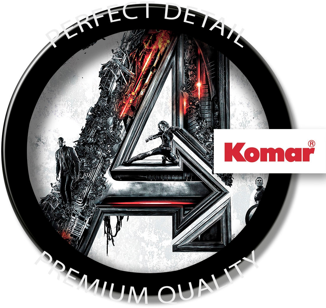 Komar Leinwandbild »Avengers Big A Logo - Größe 40 x 40 cm«, Disney, (1 St., 40 x 40 cm (Breite x Höhe), Keilrahmenbild mit Echtholzrahmen, Kinderzimmer