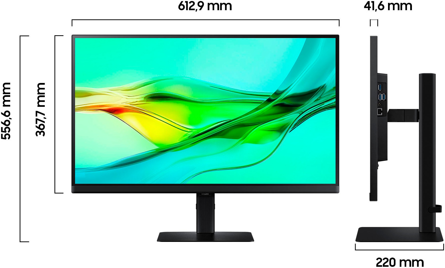 Samsung LED-Monitor »S27D600UAU«, 68 cm/27 Zoll, 2560 x 1440 px, QHD, 5 ms Reaktionszeit, 100 Hz