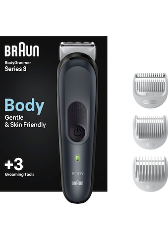 Haarschneider »Bodygroomer BG3340«, 3 Aufsätze, SkinShield-Technologie, Abwaschbar