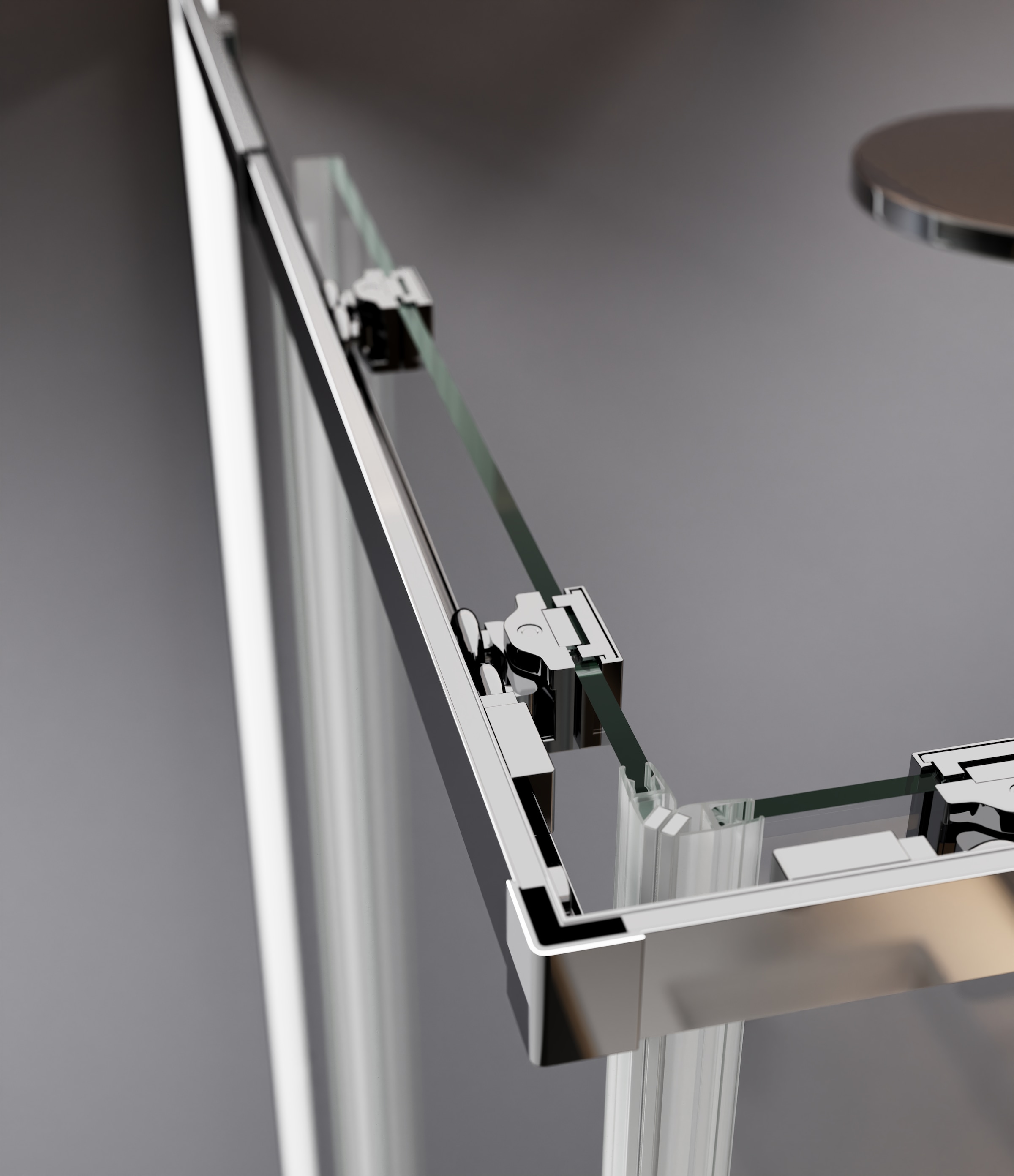 welltime Eckdusche »Trento Slimline« Verstellbereich 80-90cm, 5mm ESG, verbessertes Rollensystem