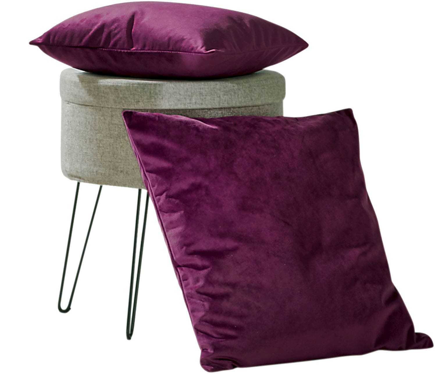 Weckbrodt Dekokissen »Valentin« Samt-Optik, Velour, Unifarben, Kissenhülle günstig online kaufen