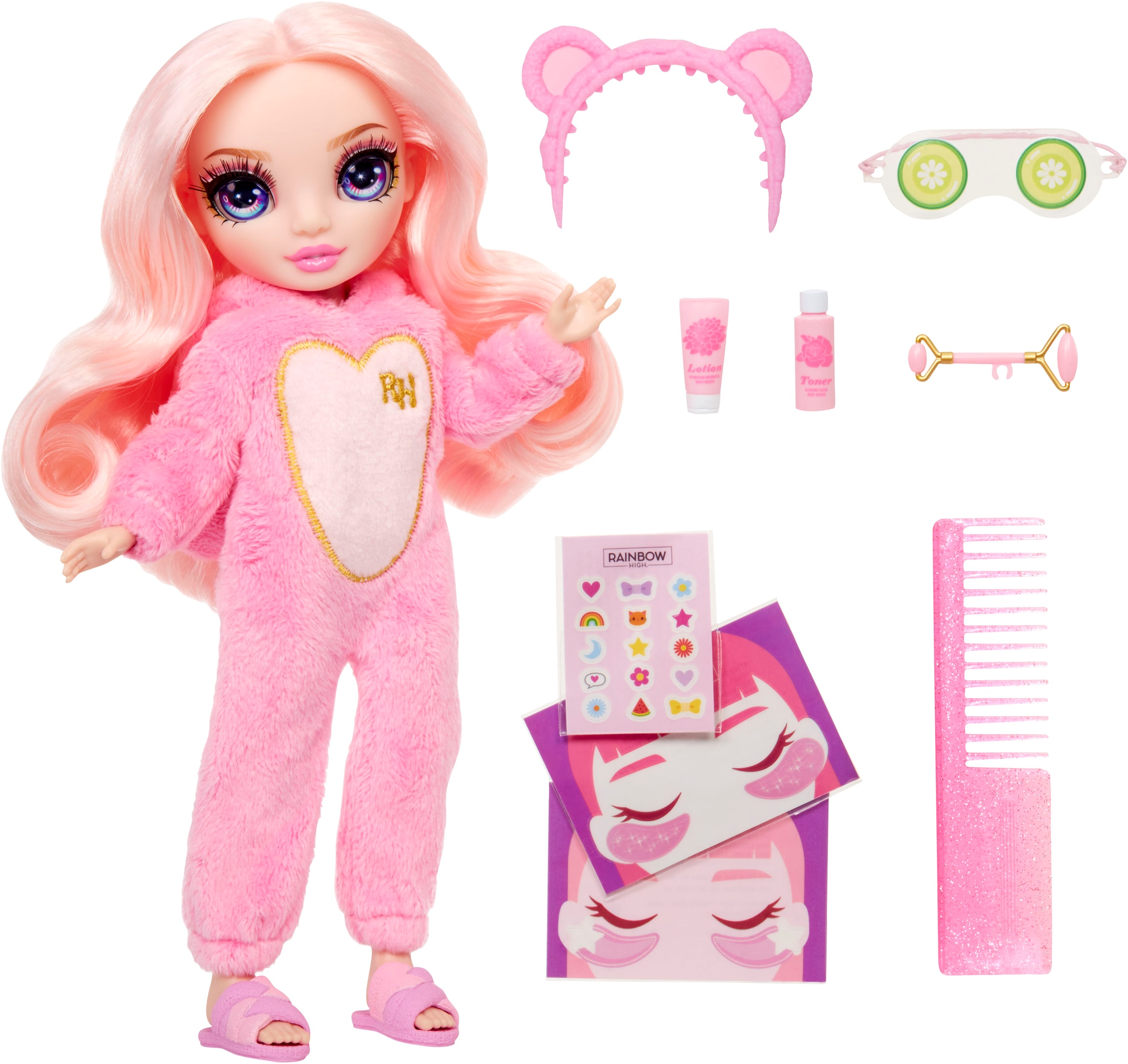 RAINBOW HIGH Anziehpuppe »Junior High PJ Party Fashion Doll Bella (Pink)«