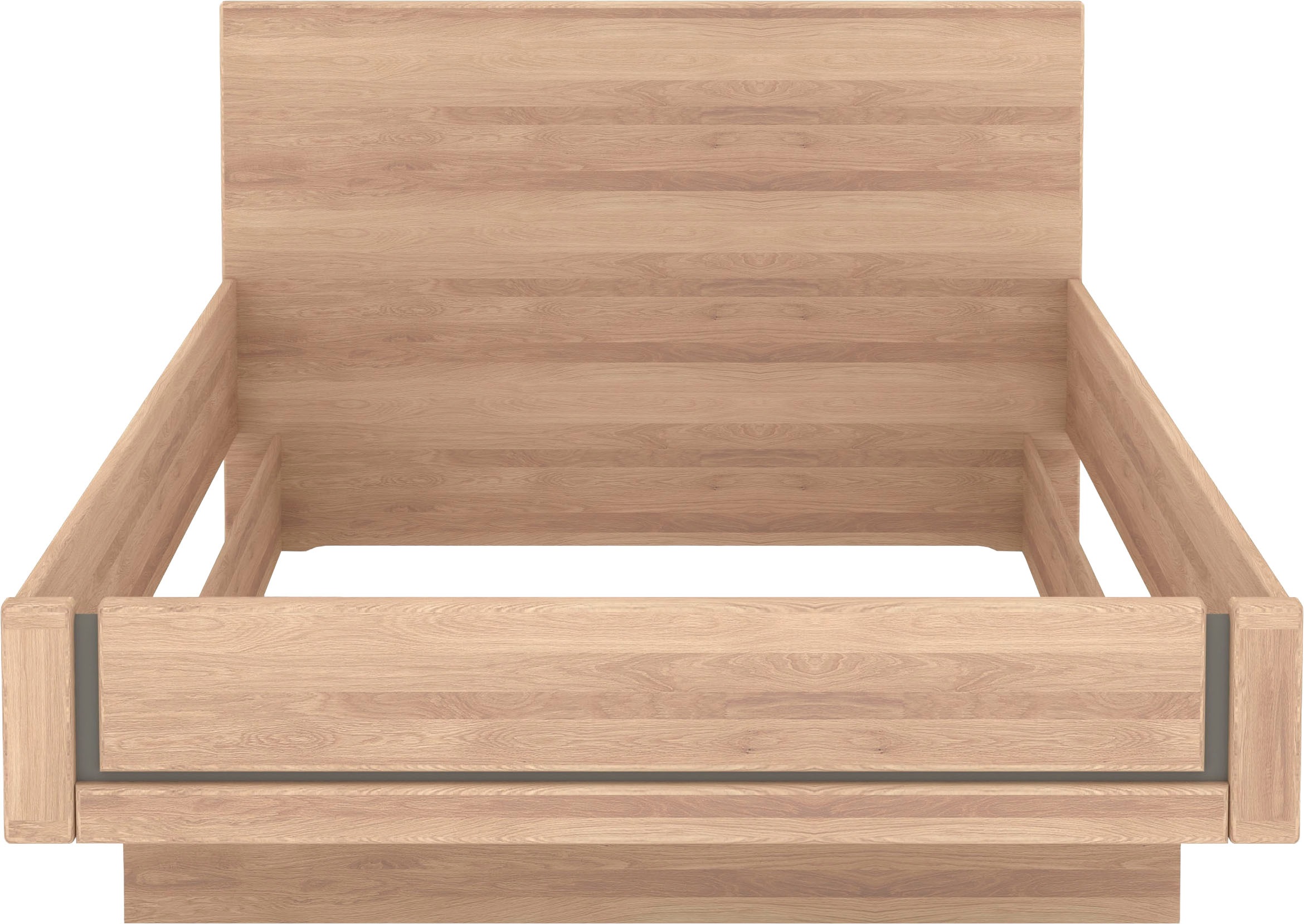 Musterring Holzbett »Sorrent, Bettgestell, Bettrahmen, teilmassiv Eiche«, (MADE IN GERMANY), Eiche teilmassiv, Liegehöhenverstellung, in schwebender Optik