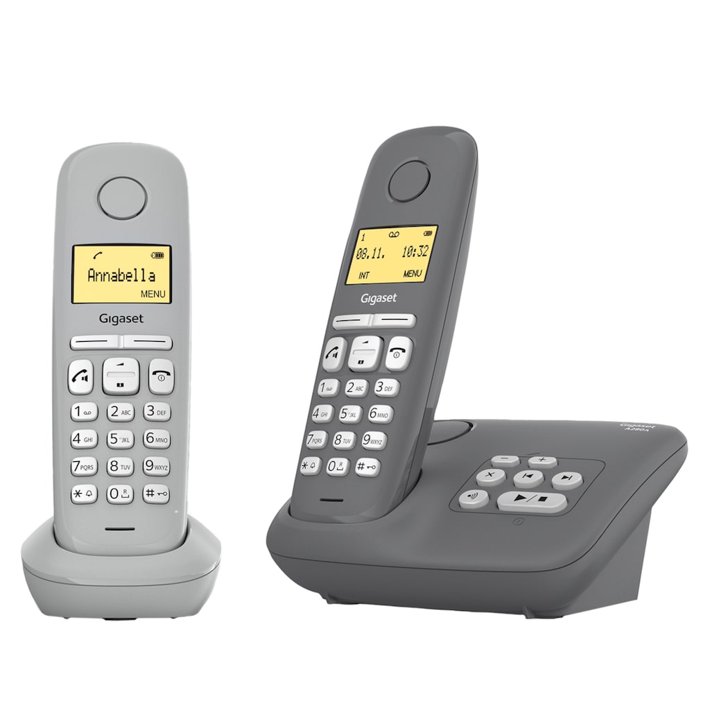 Gigaset Schnurloses DECT-Telefon »A280A Duo«, (Mobilteile: 2)