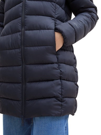 TOM TAILOR Denim Steppmantel, mit Reißverschlusstaschen