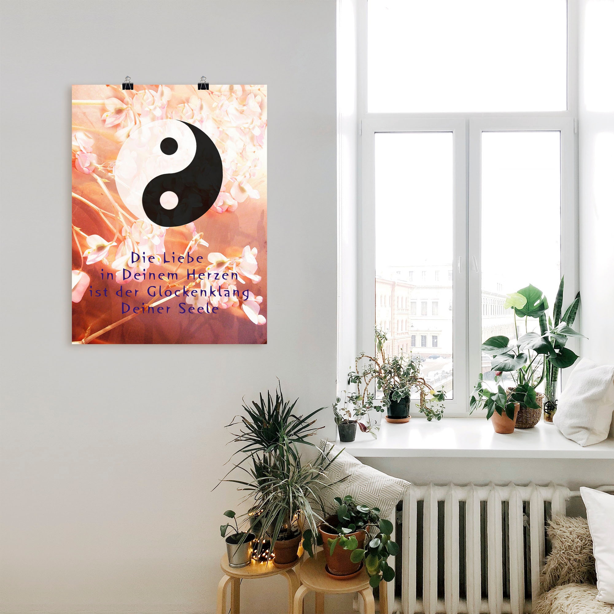 Artland Wandbild »Yin Yang Glockenklang«, Spirituelle Bilder, (1 St.), als Poster, Wandaufkleber in verschied. Größen