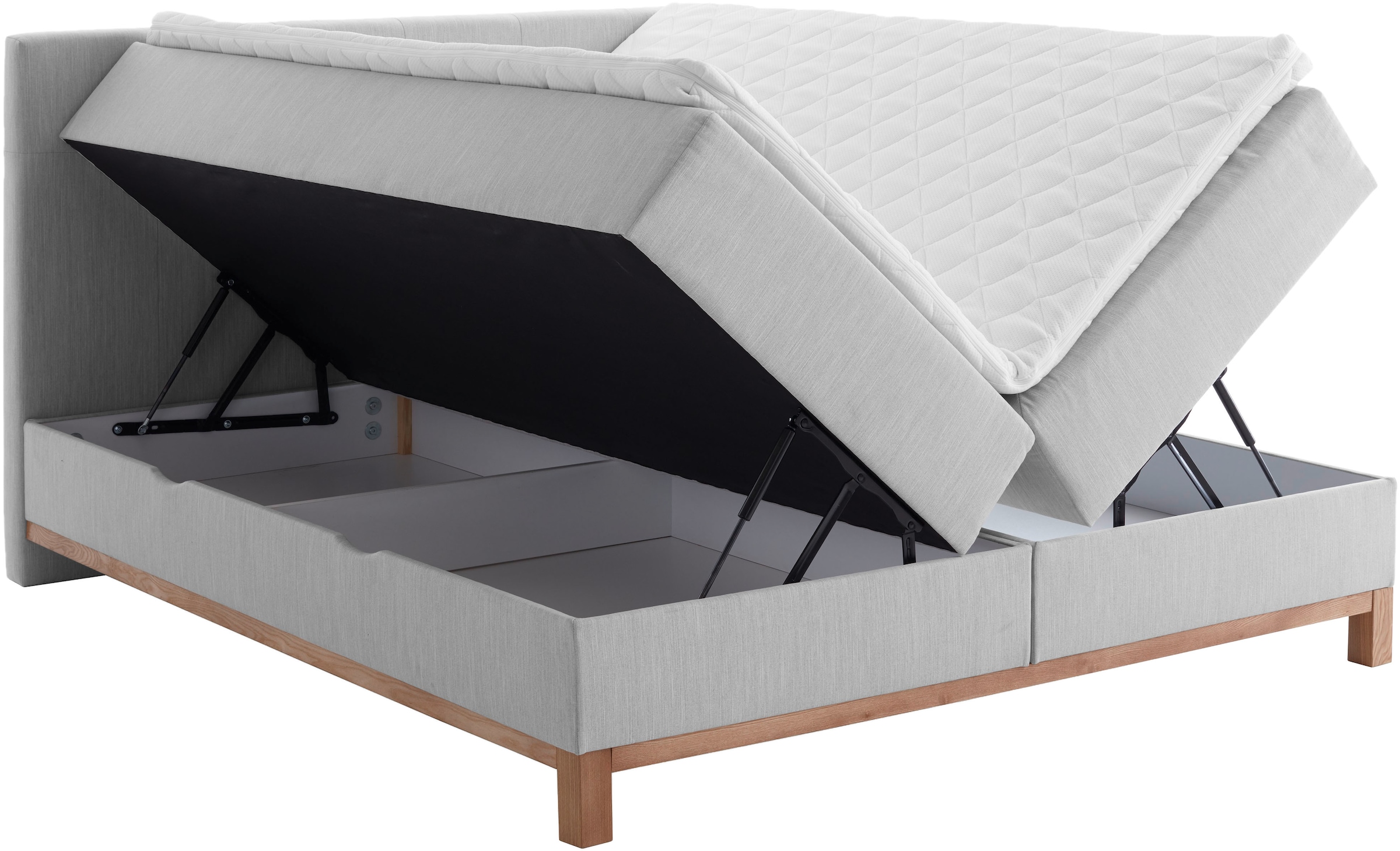 meise.möbel Boxspringbett »Catania«, mit Bettkasten und Topper