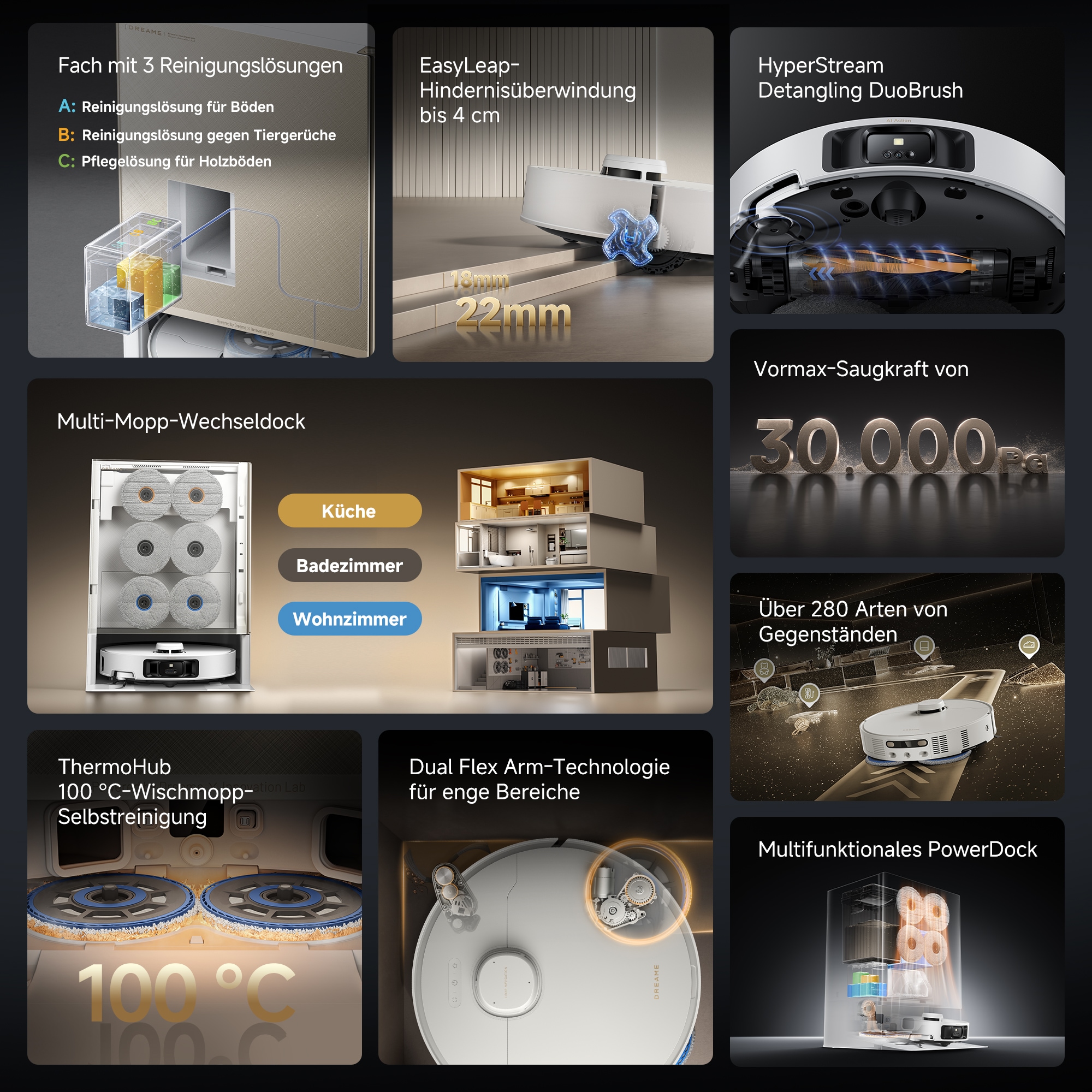 Dreame Saugroboter »Matrix10 Pro« Basisstation, App-Steuerung