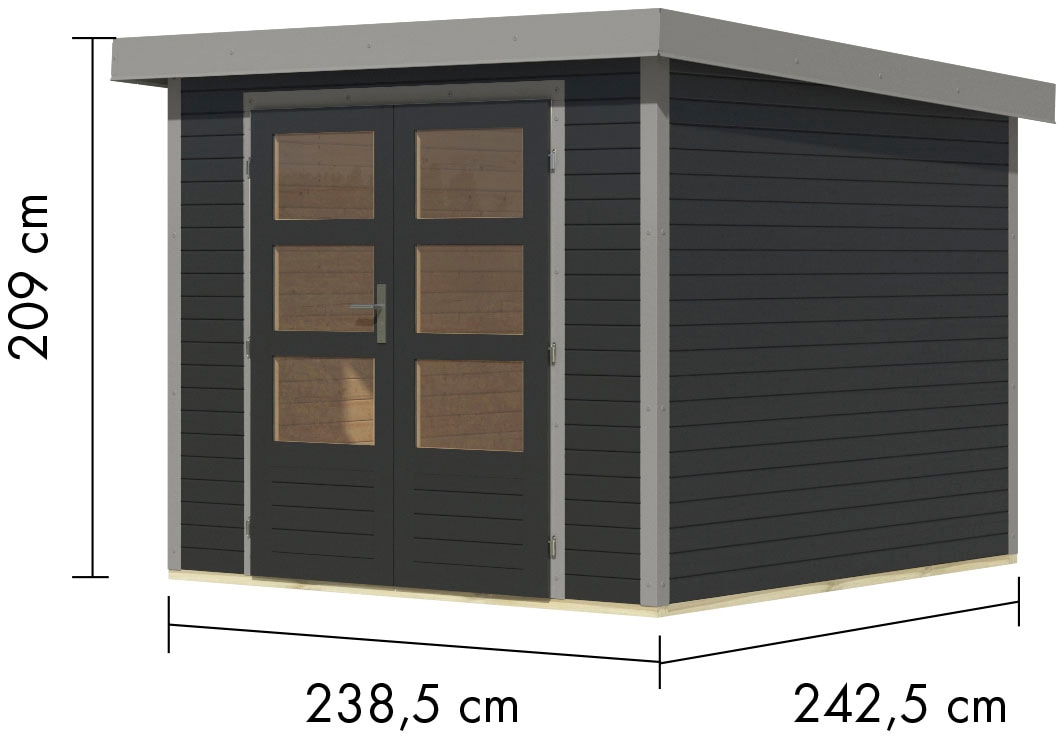 Karibu Gartenhaus »Jupiter 3,5 C«, in verschiedenen Farben
