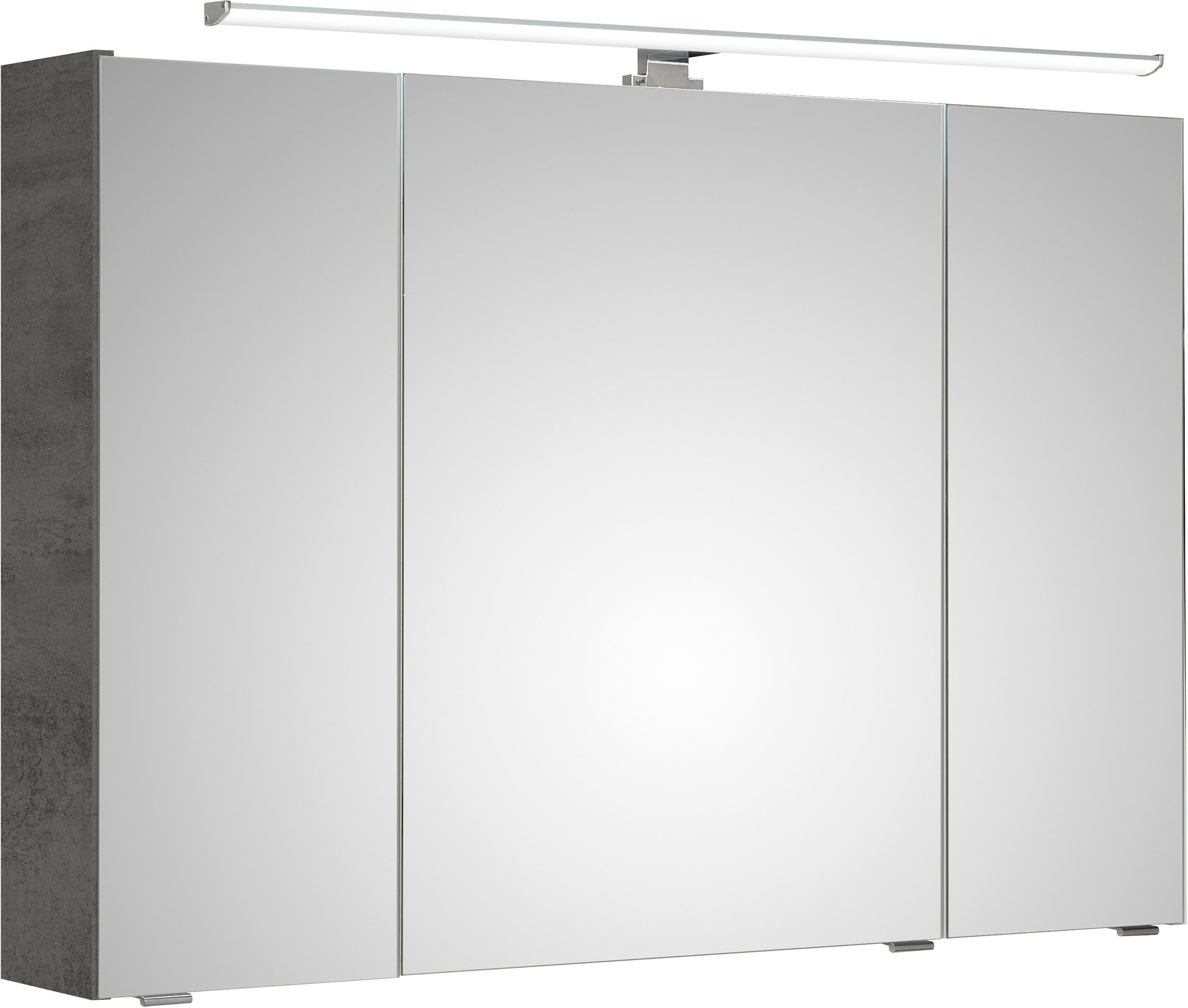 Saphir Badmöbel-Set »Quickset 945 3-teilig, Keramik-Waschtisch mit LED-Spiegelschrank«, (4 St.), Unterschrank, 6 Türen, 3 Schubladen, 8 Einlegeböden, inkl. Türdämpfer