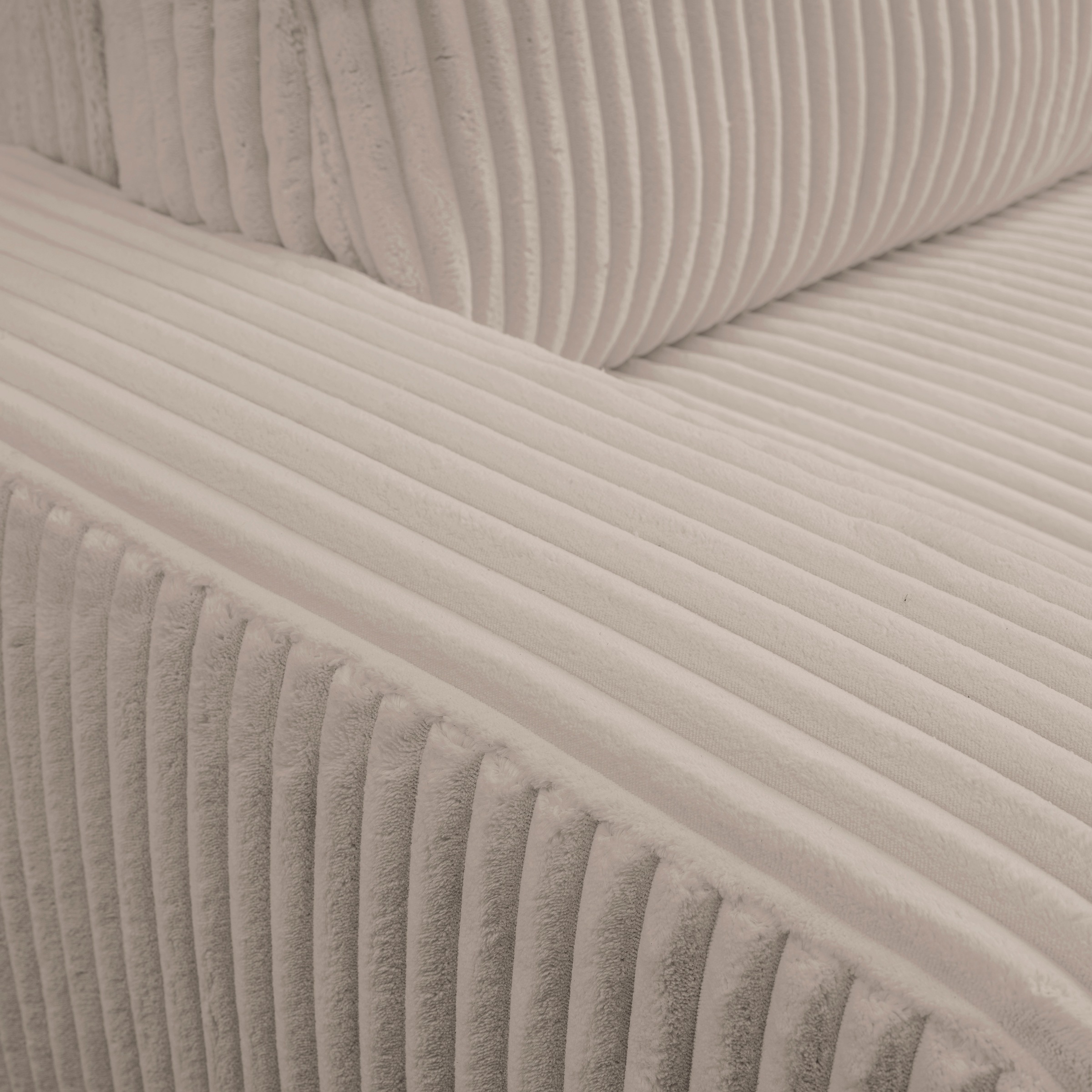 WERK2 Ecksofa »Rotterdam-L, kuschelweicher Cord oder Breitcord, L-Form, Breite 267 cm«, Design Ecksofa mit Schlaffunktion & Bettkasten, Breitcord, Taupe