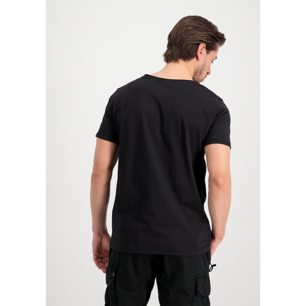 Alpha Industries T-Shirt »ALPHA INDUSTRIES Men - T-Shirts Basic V-Neck T Small Logo«