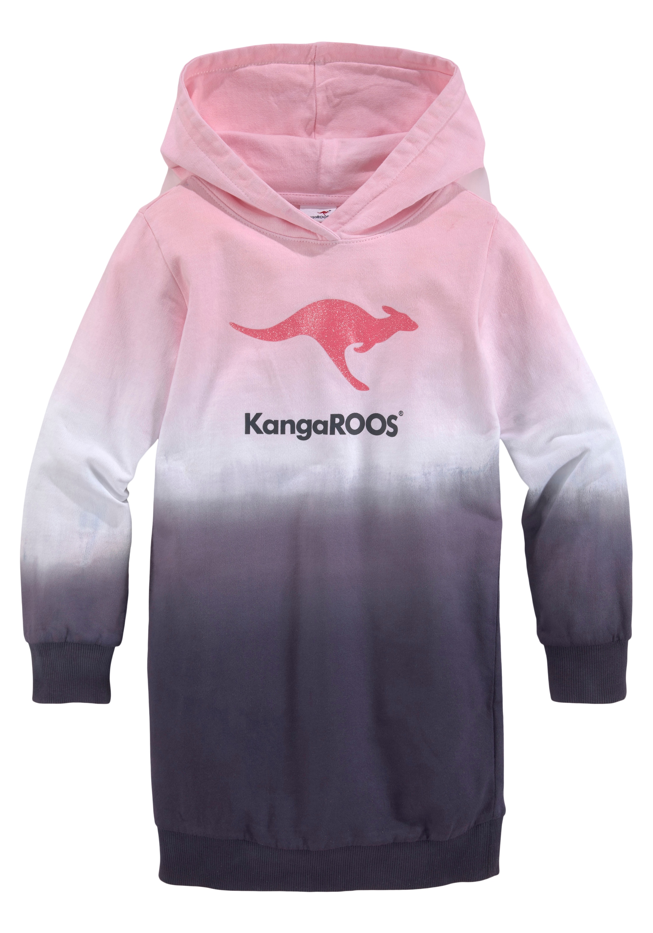 KangaROOS Sweatkleid »für kleine Mädchen«, bis Mitte des Oberschenkels, lässiger Look, aus Sweatstoff