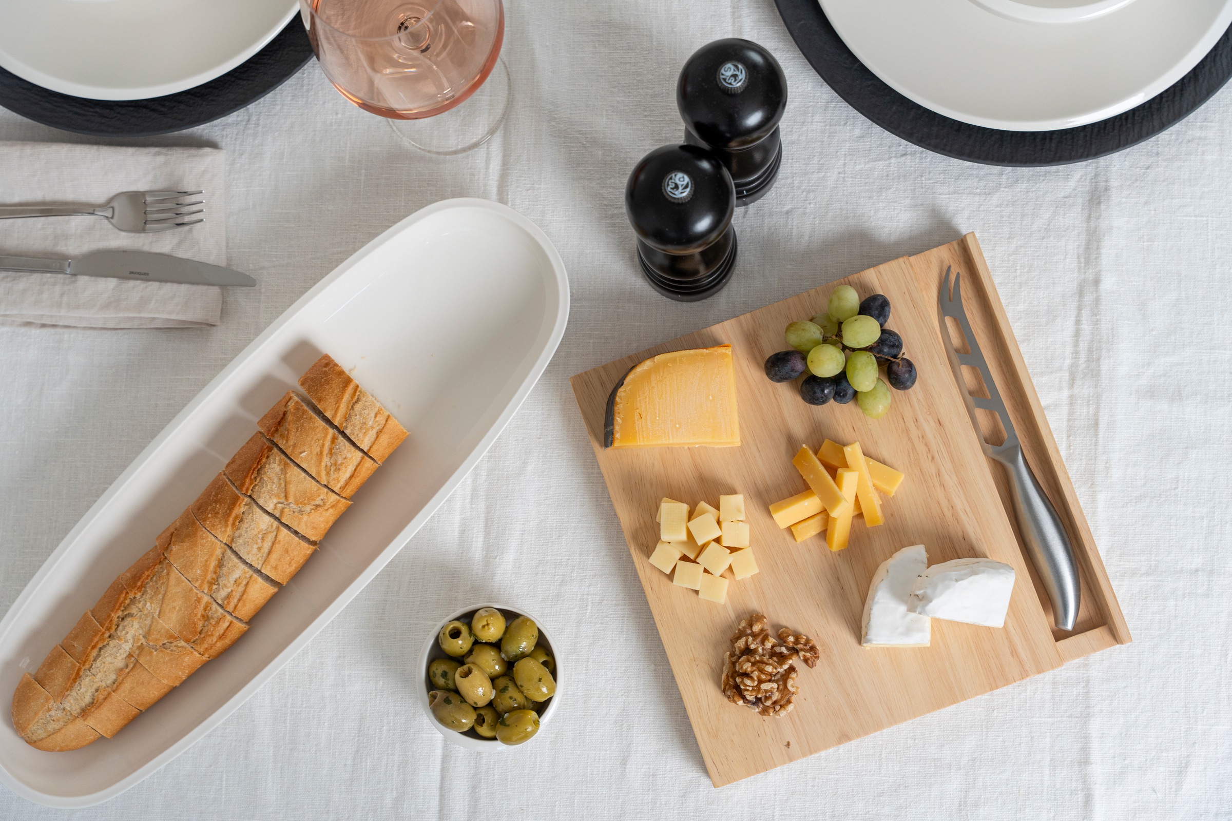 Continenta Käsebrett »mit Messer, Gummibaum« hochwertige Verarbeitung, inkl günstig online kaufen