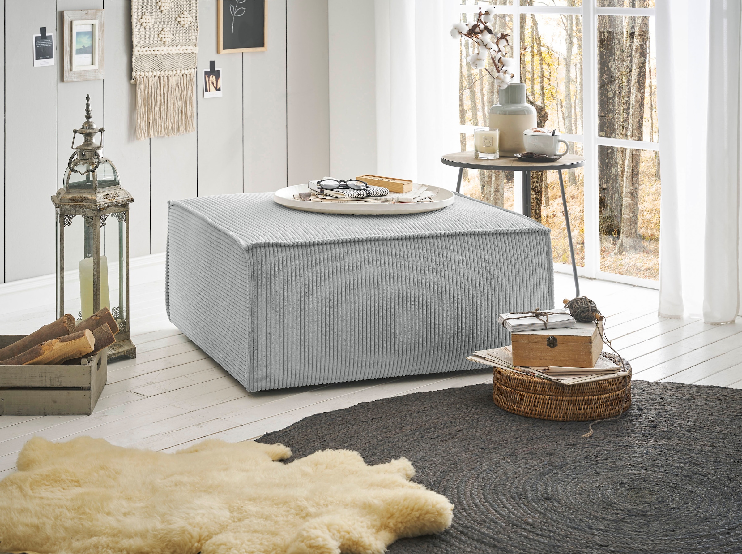 Home affaire Hocker »SHERWOOD«, Hocker quadratisch, ideale Ergänzung zum Loveseat Â»SHERWOODÂ«