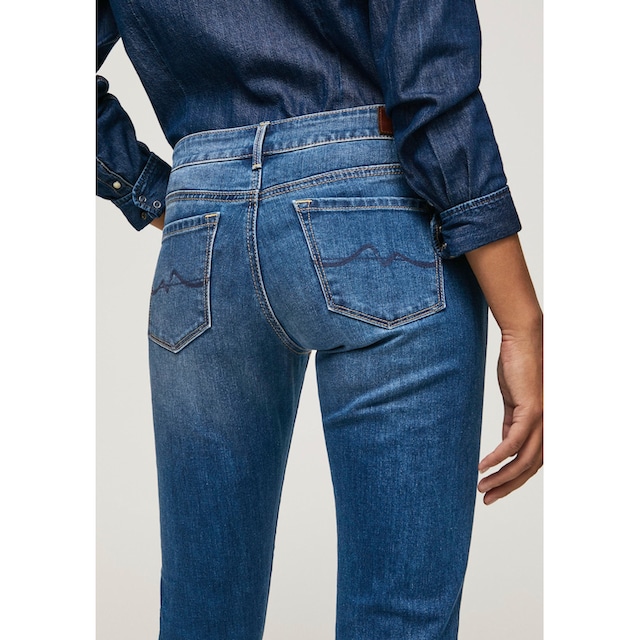 5-Pocket-Stil Stretch-Anteil Bund im bequem Jeans und mit 1-Knopf »SOHO«, Pepe kaufen Skinny-fit-Jeans