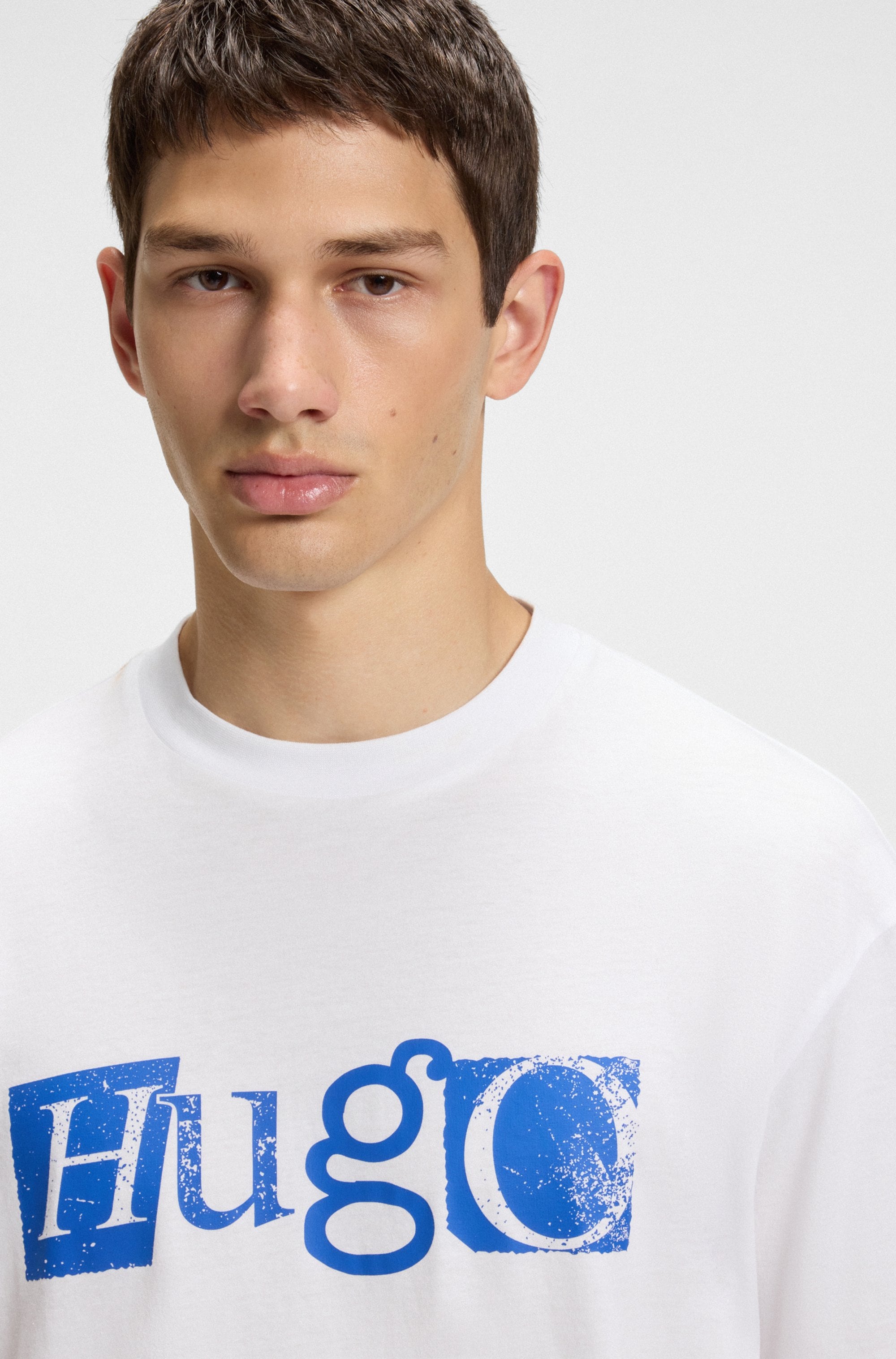 HUGO Blue T-Shirt »Nugix« mit grafischem Logo-Druck