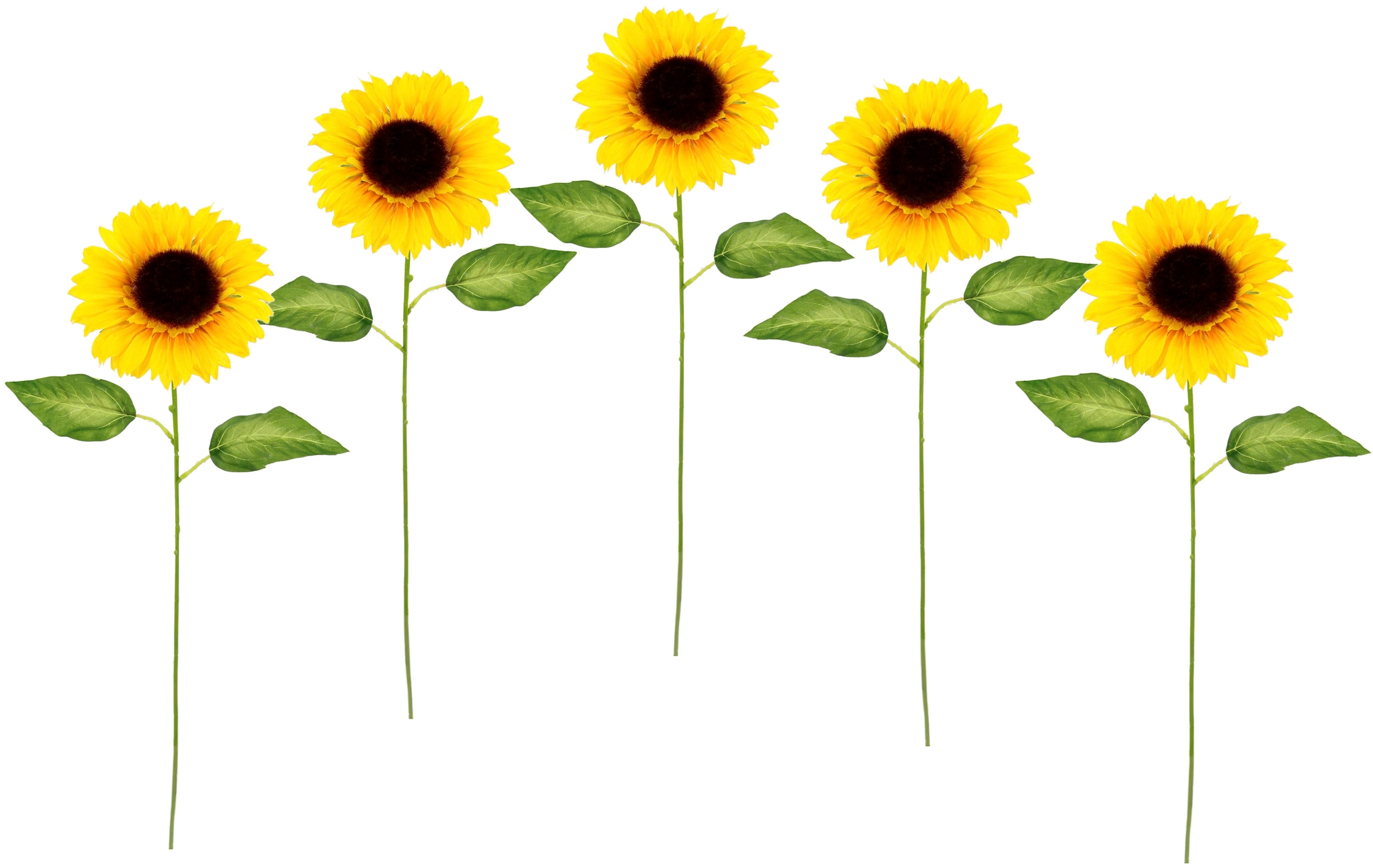 I.GE.A. Kunstblume »Sonnenblume«, Einzelblume, Stielblume, 5er Set