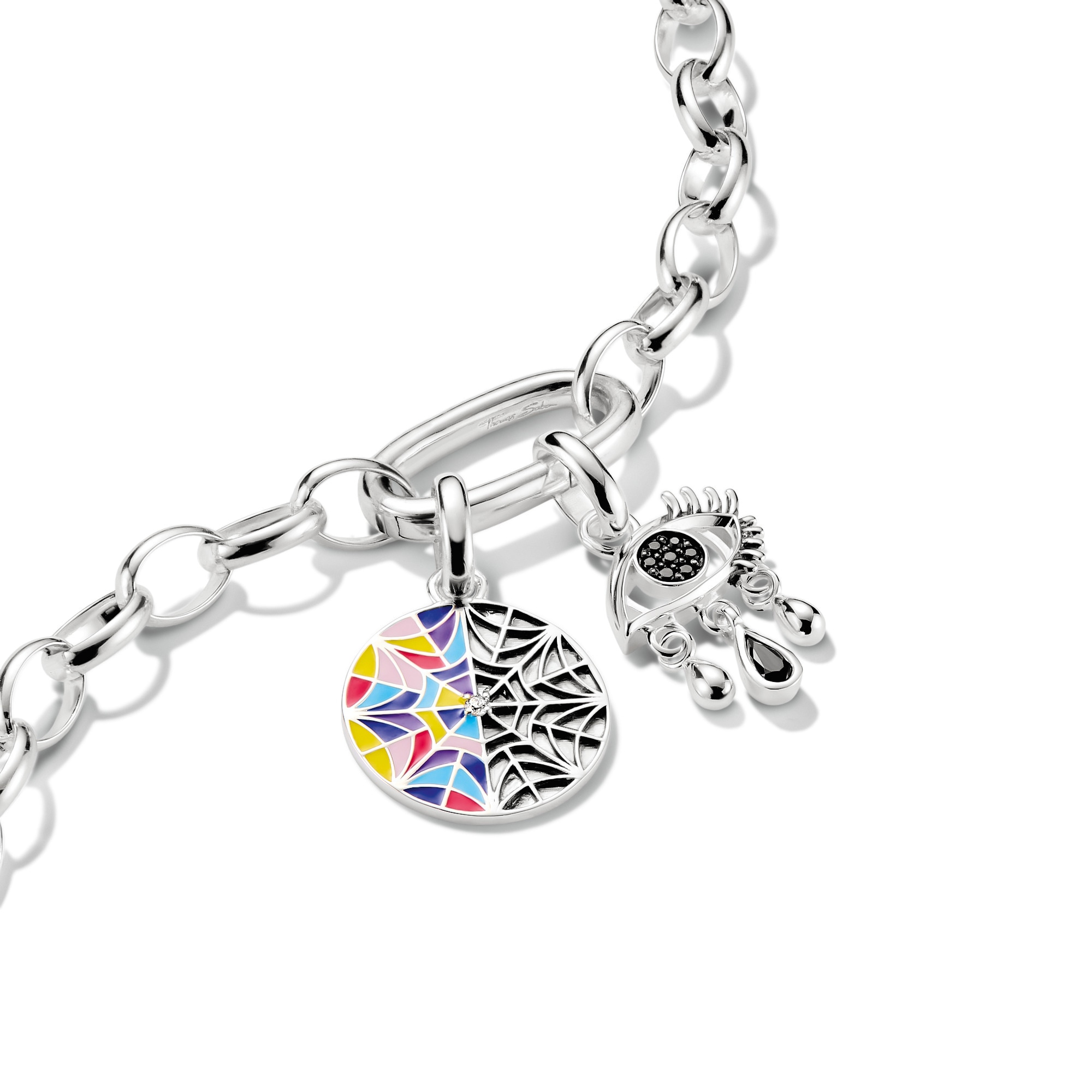 THOMAS SABO Charm-Einhänger »THOMAS SABO  Wednesday Tränendes Auge Charm - Connect« mit Zirkonia (synth.)