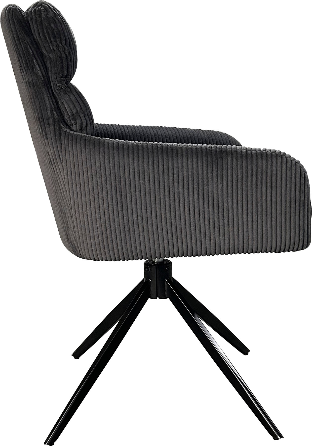 byLIVING Esszimmerstuhl »Pura (2er-Set)«, (Set), Sitzschale 360°drehbar, Metall schwarz, Armlehnstuhl, diverse Farben