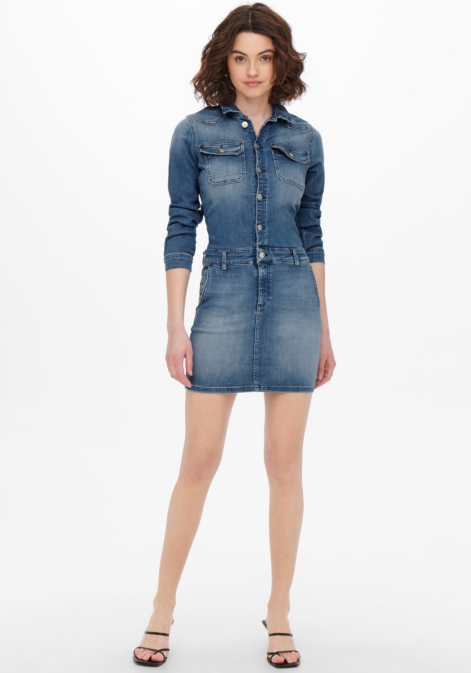 ONLY Jeanskleid »ONLBLUSH LS STRETCH DNM DRESS ADD« online bei