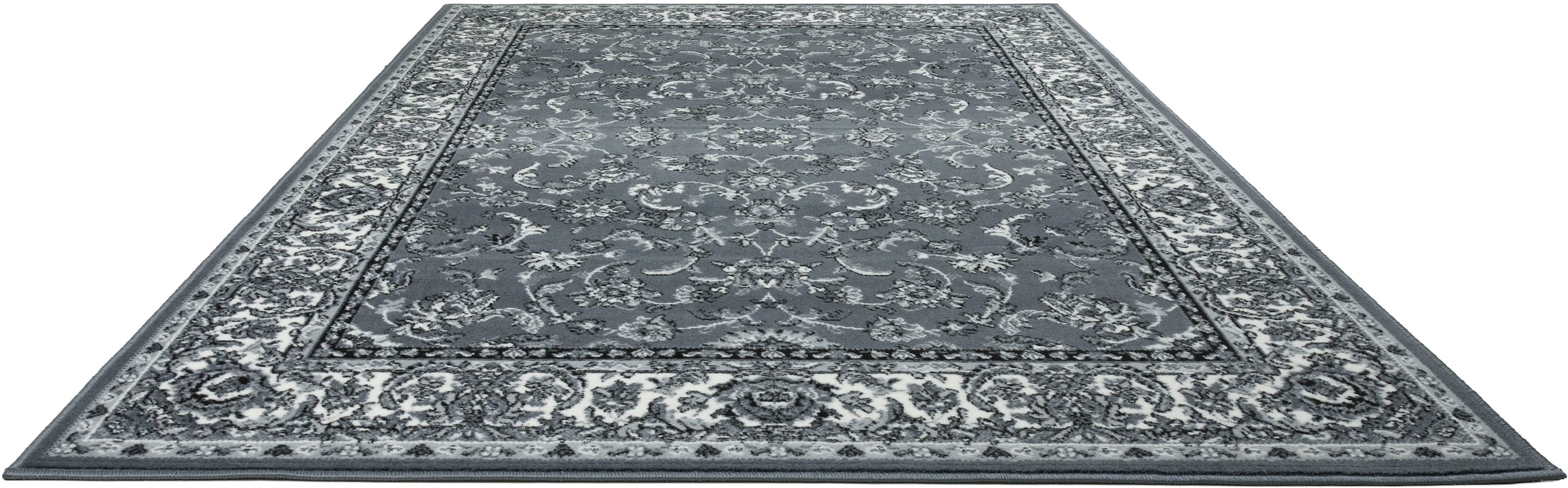 OTTO home Teppich »Ezzo, mit Bordüre, Made in Belgium«, rechteckig, 7 mm Höhe, Orient-Optik, mit Bordüre, Teppich, Kurzflor, Weich, Wohnzimmer