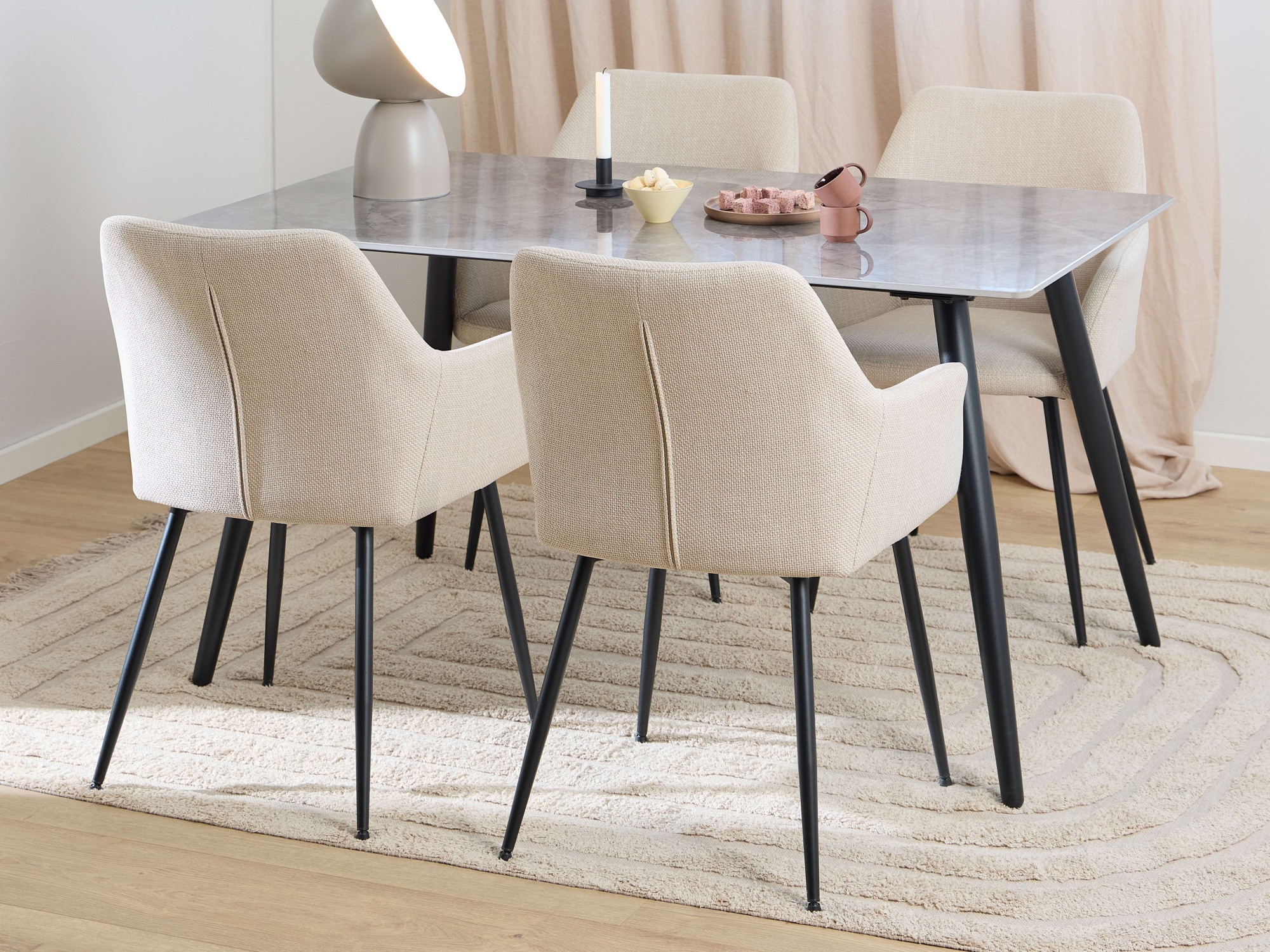 ACTONA GROUP Esszimmer-Set »Essgruppe, Speisetisch mit Stühlen«, (Komplett- günstig online kaufen