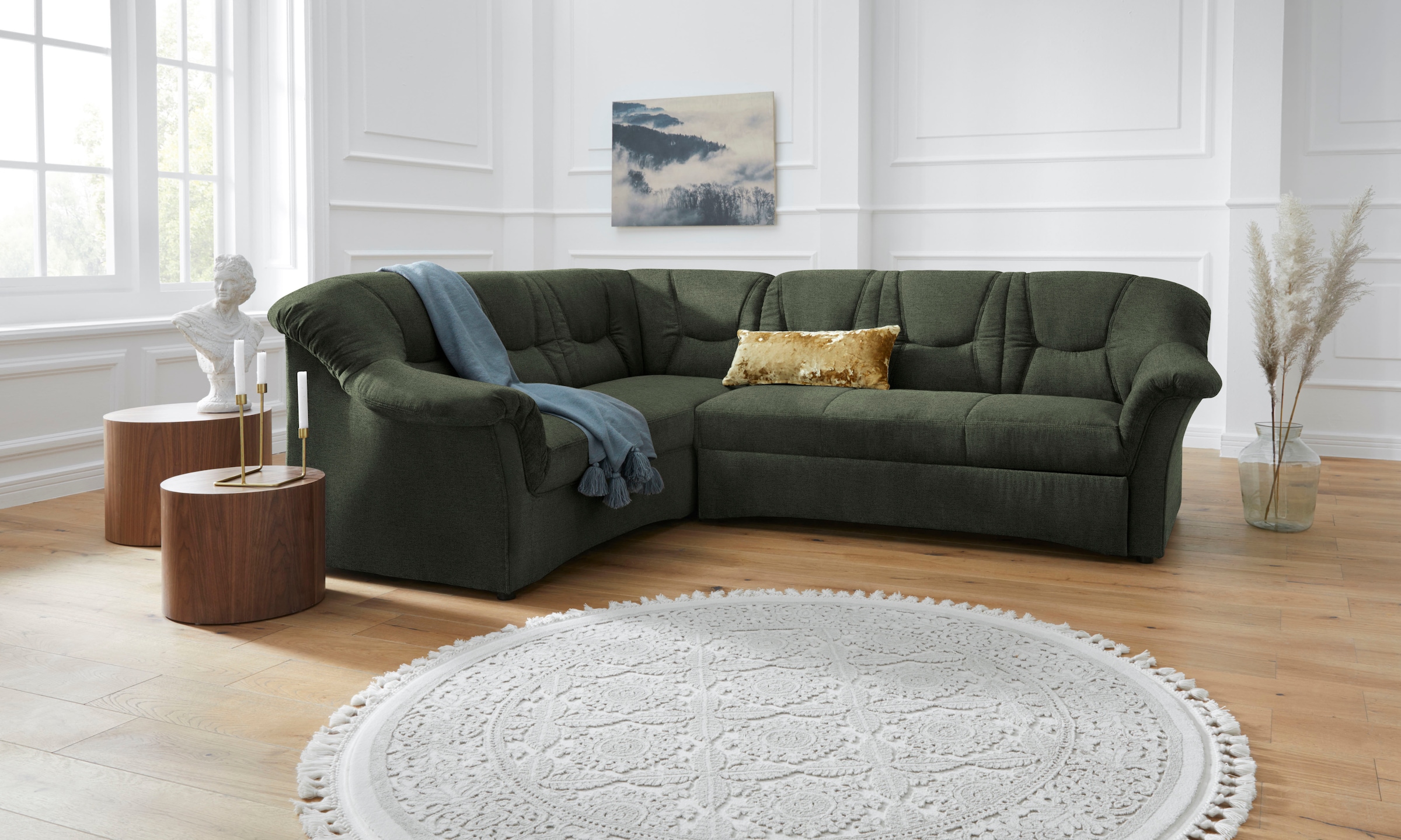 DOMO collection Ecksofa »Sarafina zeitlos und komfortabel, optional mit Fed günstig online kaufen