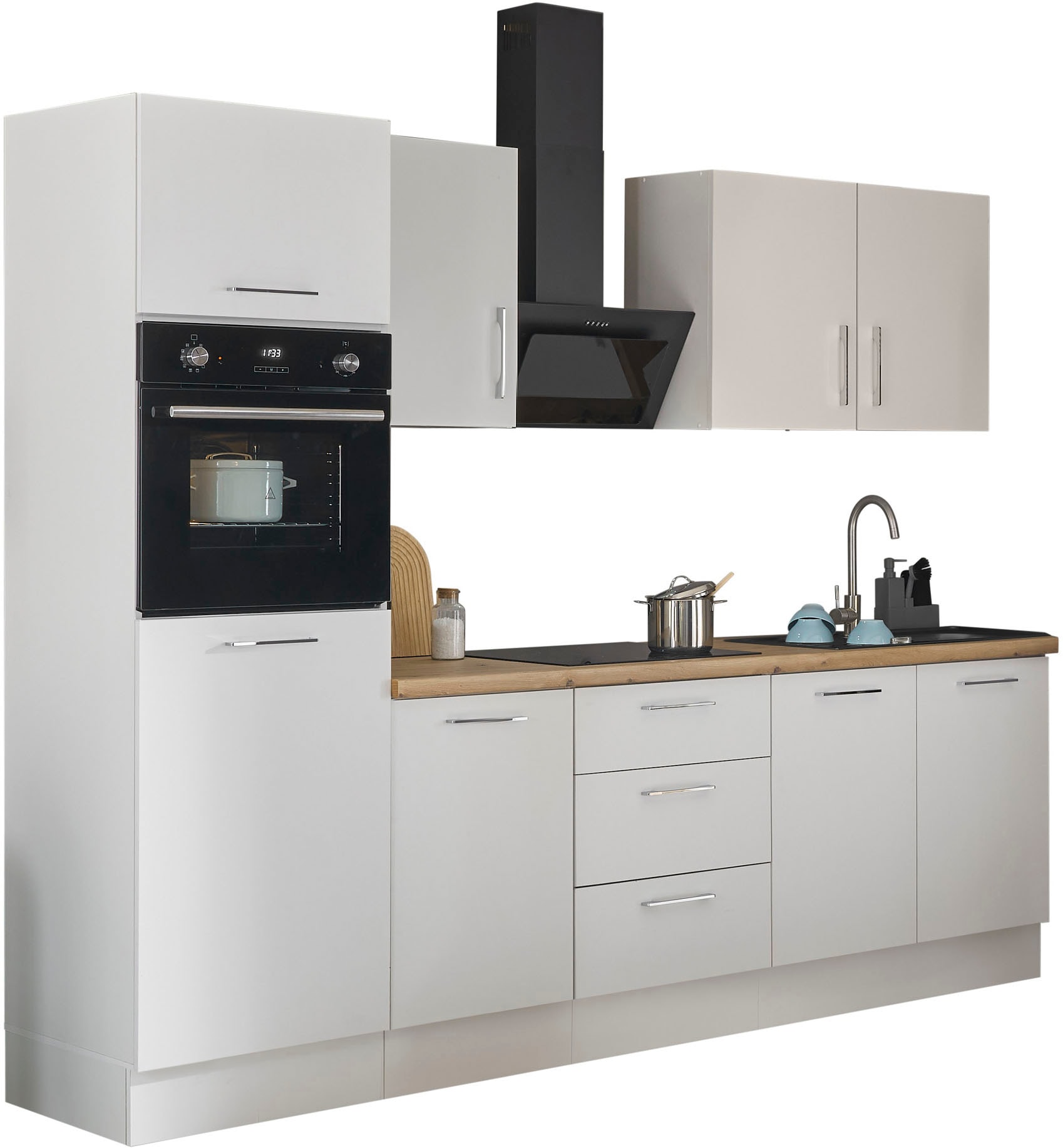 BASIC by Balculina Küchenzeile »Turin«, Breite 270 cm, wahlweise mit E-Geräten