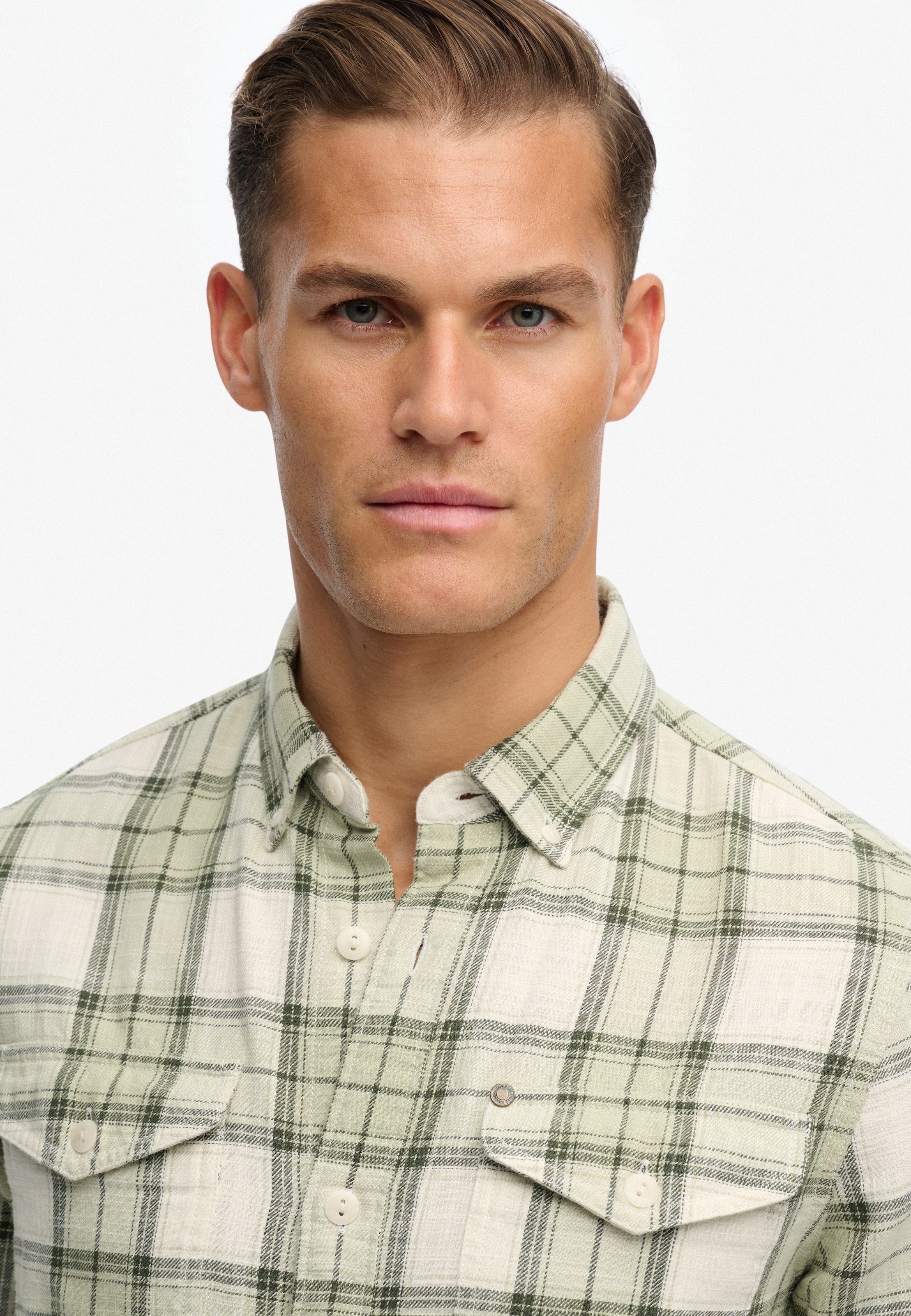 Superdry Langarmhemd »MERCHANT LITE CHECK SHIRT« mit Knopfleiste, aus Baumwolle, Regular Fit, kariertes Design